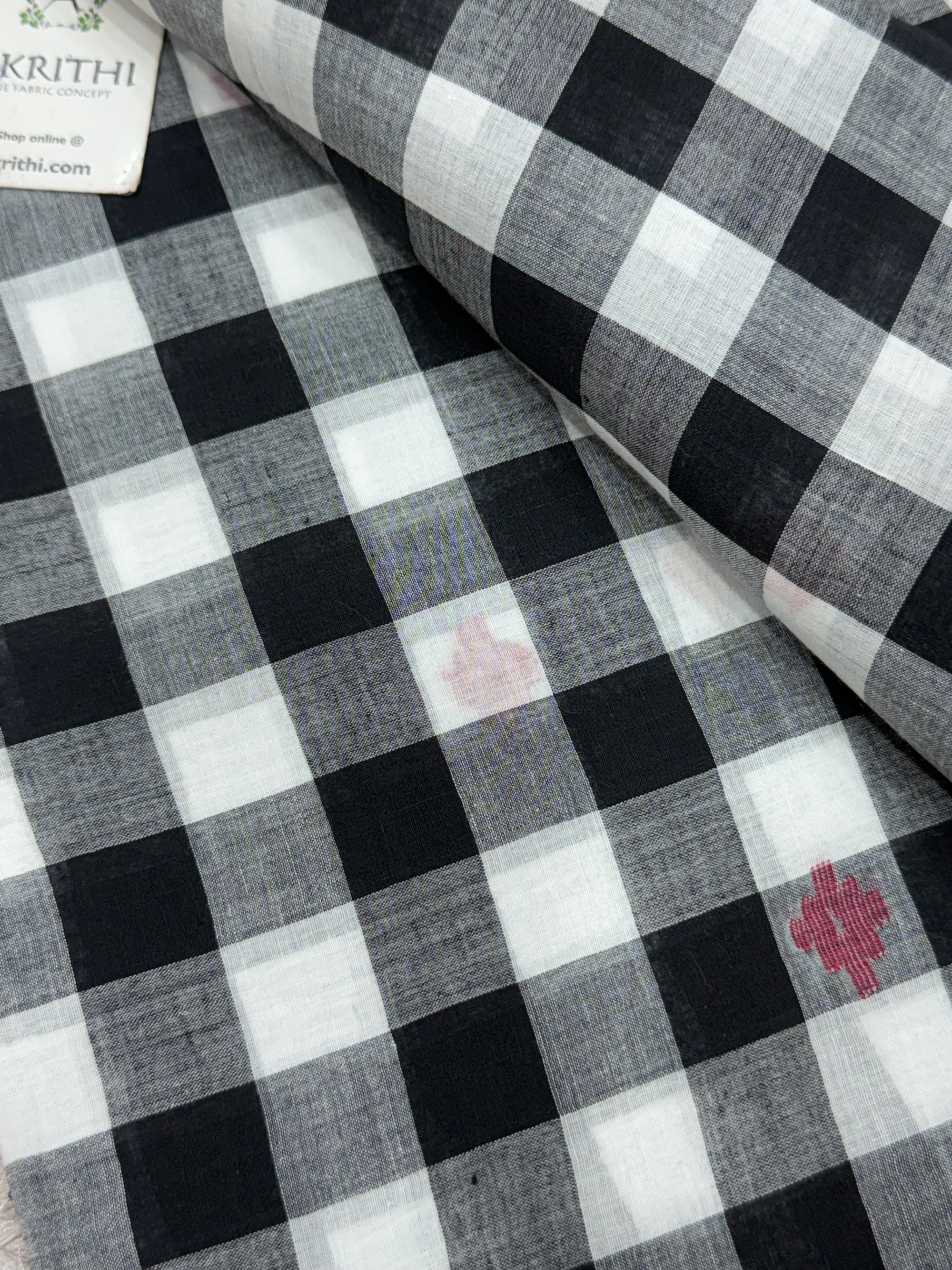 Handloom pure cotton Bengal jamdani fabric