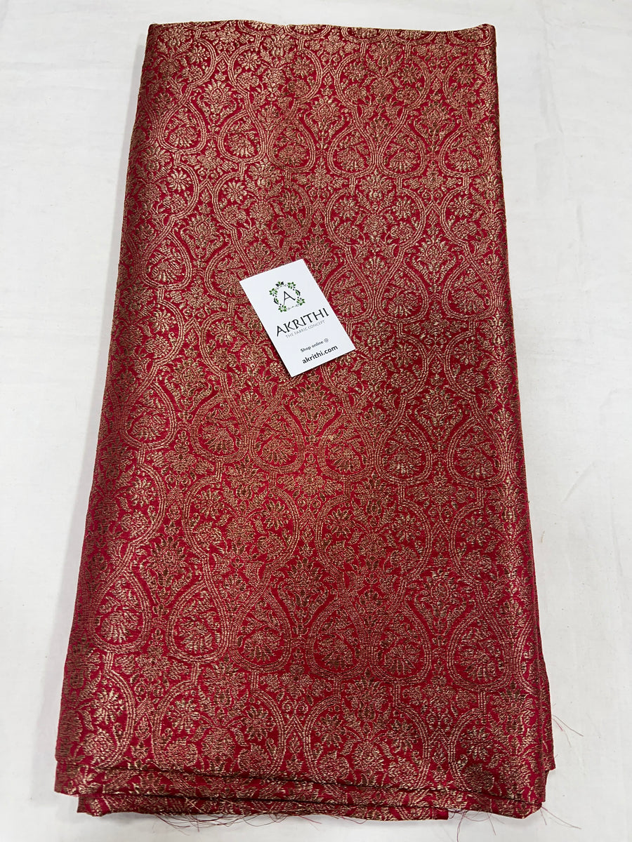 Pure silk Handloom Banarasi brocade fabric