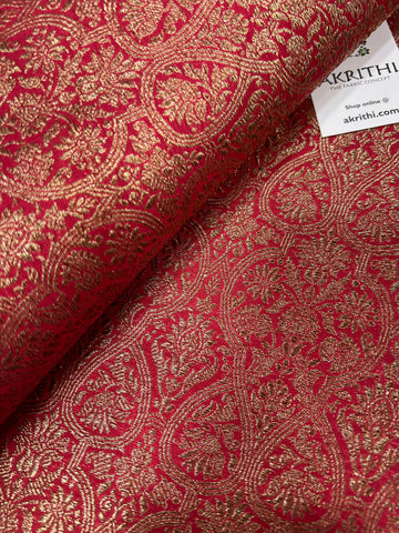 Pure silk Handloom Banarasi brocade fabric