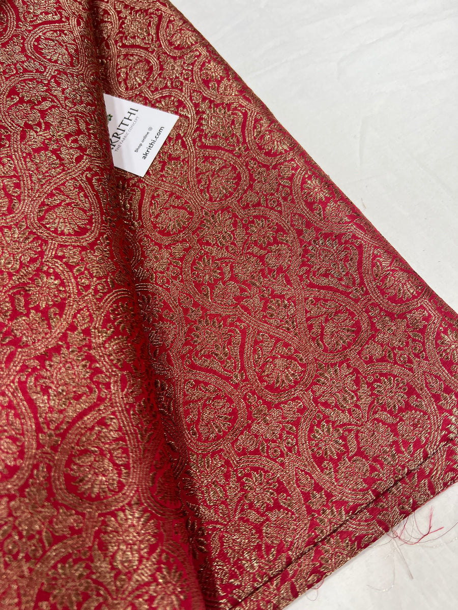 Pure silk Handloom Banarasi brocade fabric