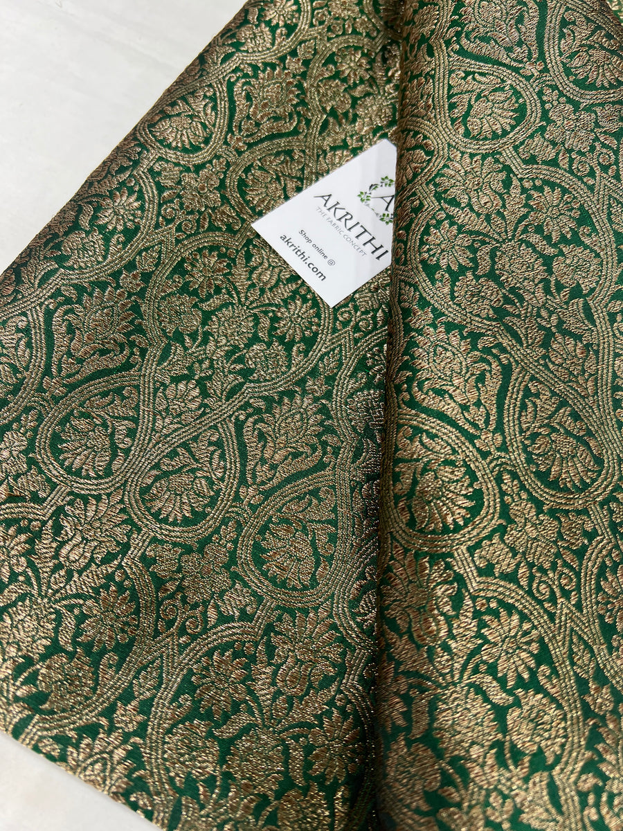 Pure silk Handloom Banarasi brocade fabric