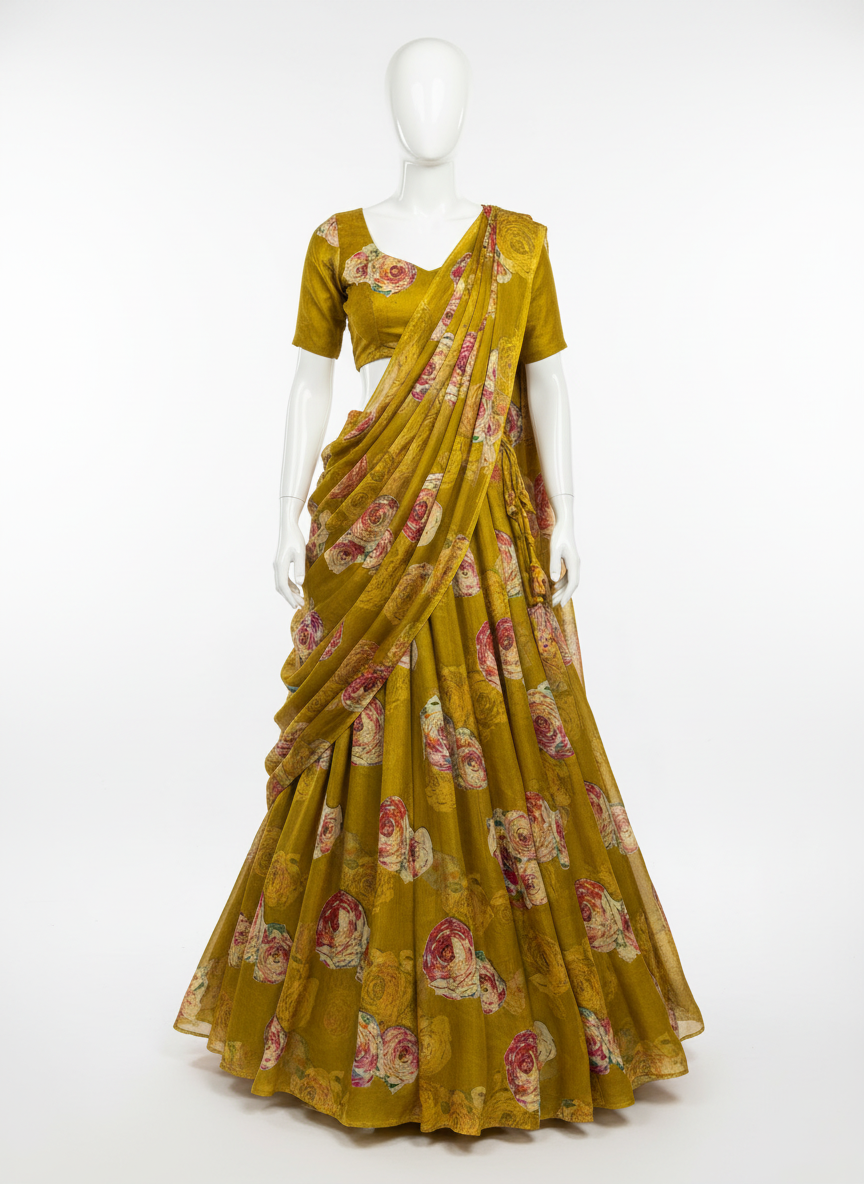 Printed viscose jute fabric