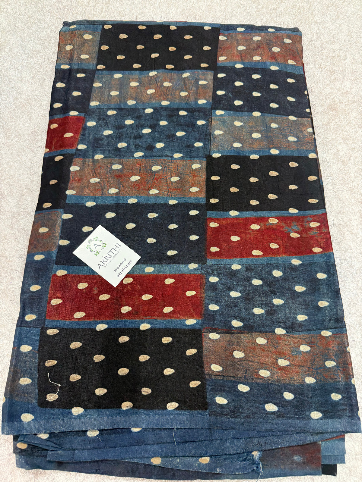 Ajrakh pure mashru silk fabric