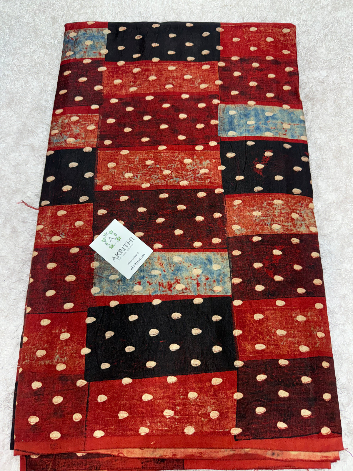 Ajrakh pure mashru silk fabric