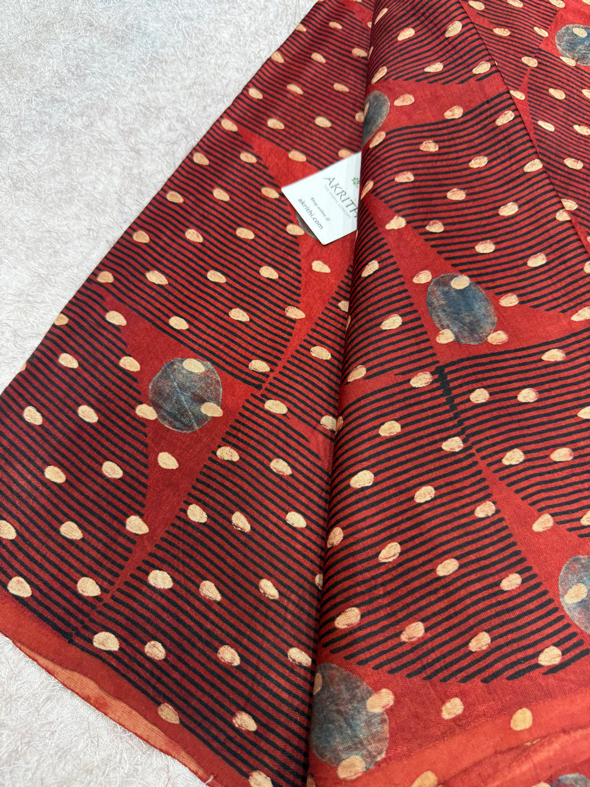 Ajrakh pure mashru silk fabric