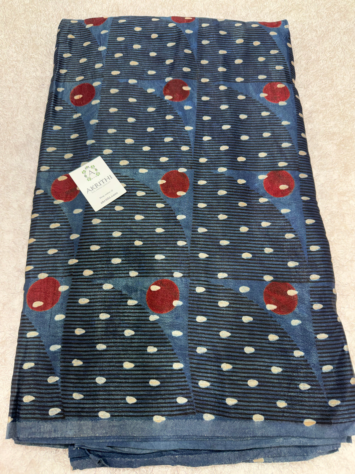 Ajrakh pure mashru silk fabric