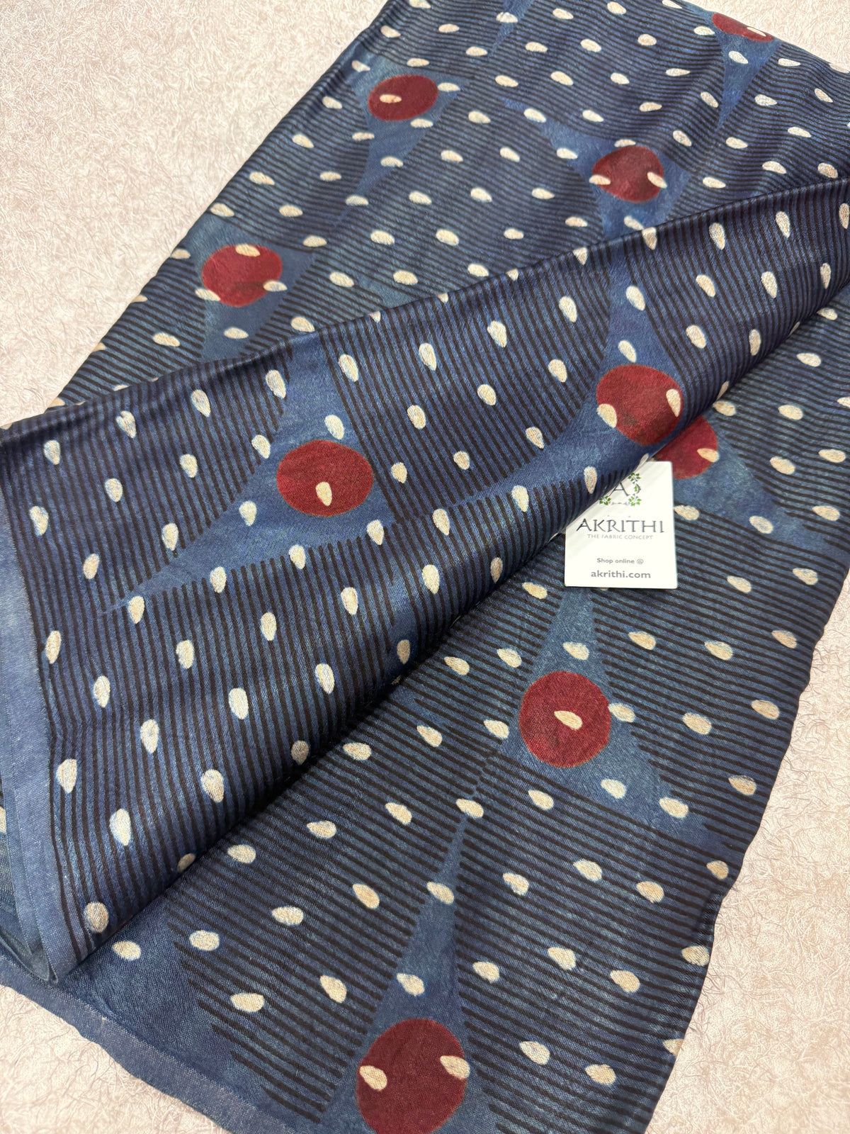 Ajrakh pure mashru silk fabric