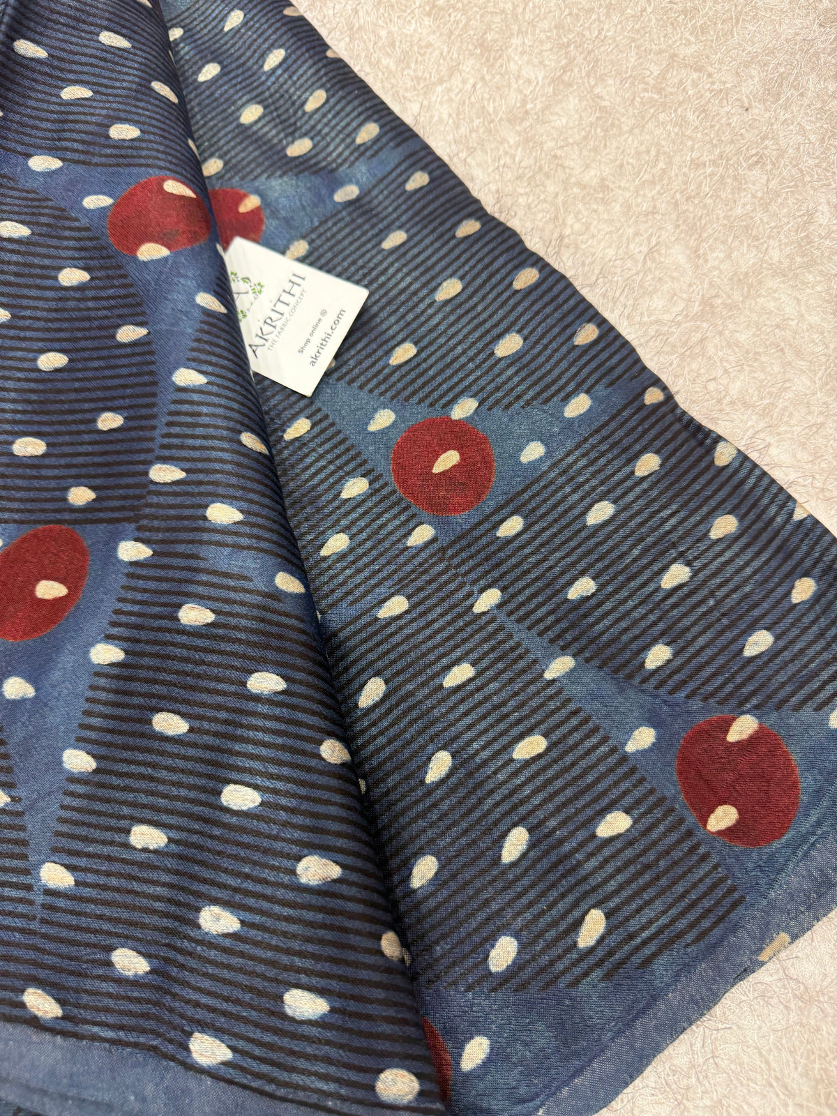 Ajrakh pure mashru silk fabric