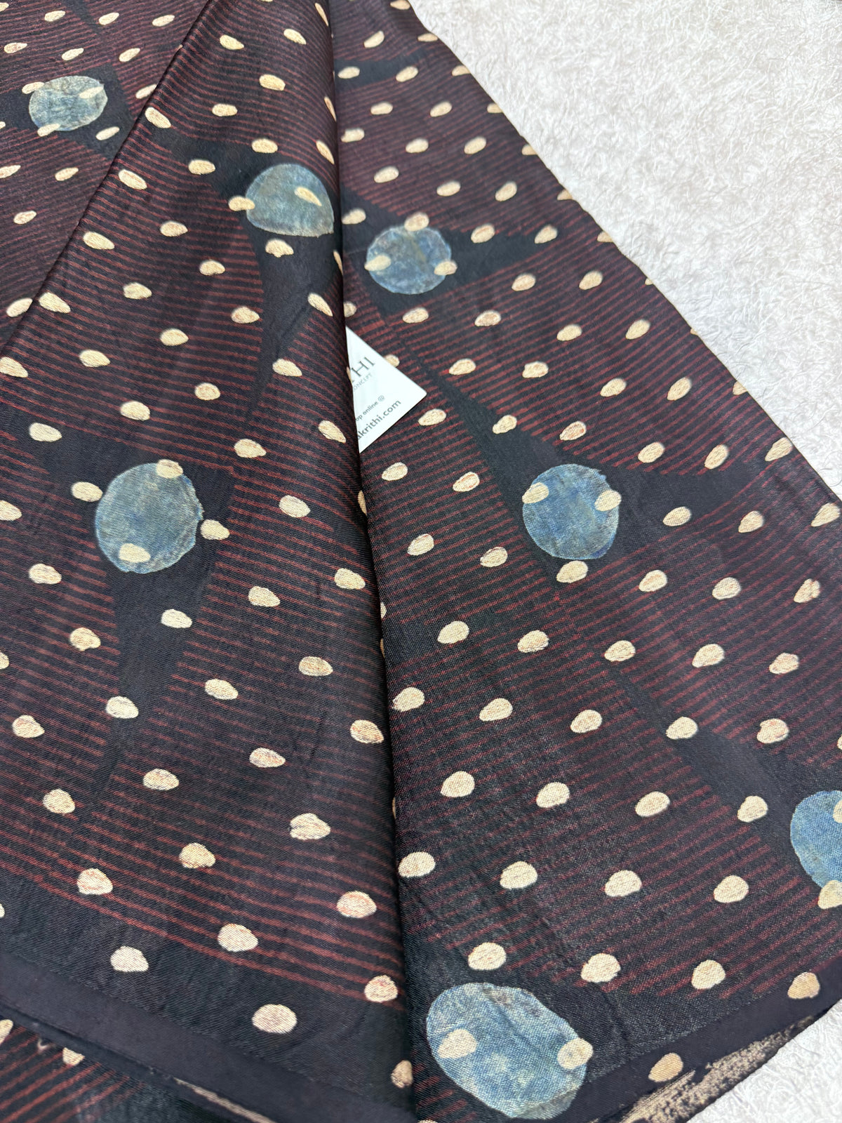 Ajrakh pure mashru silk fabric