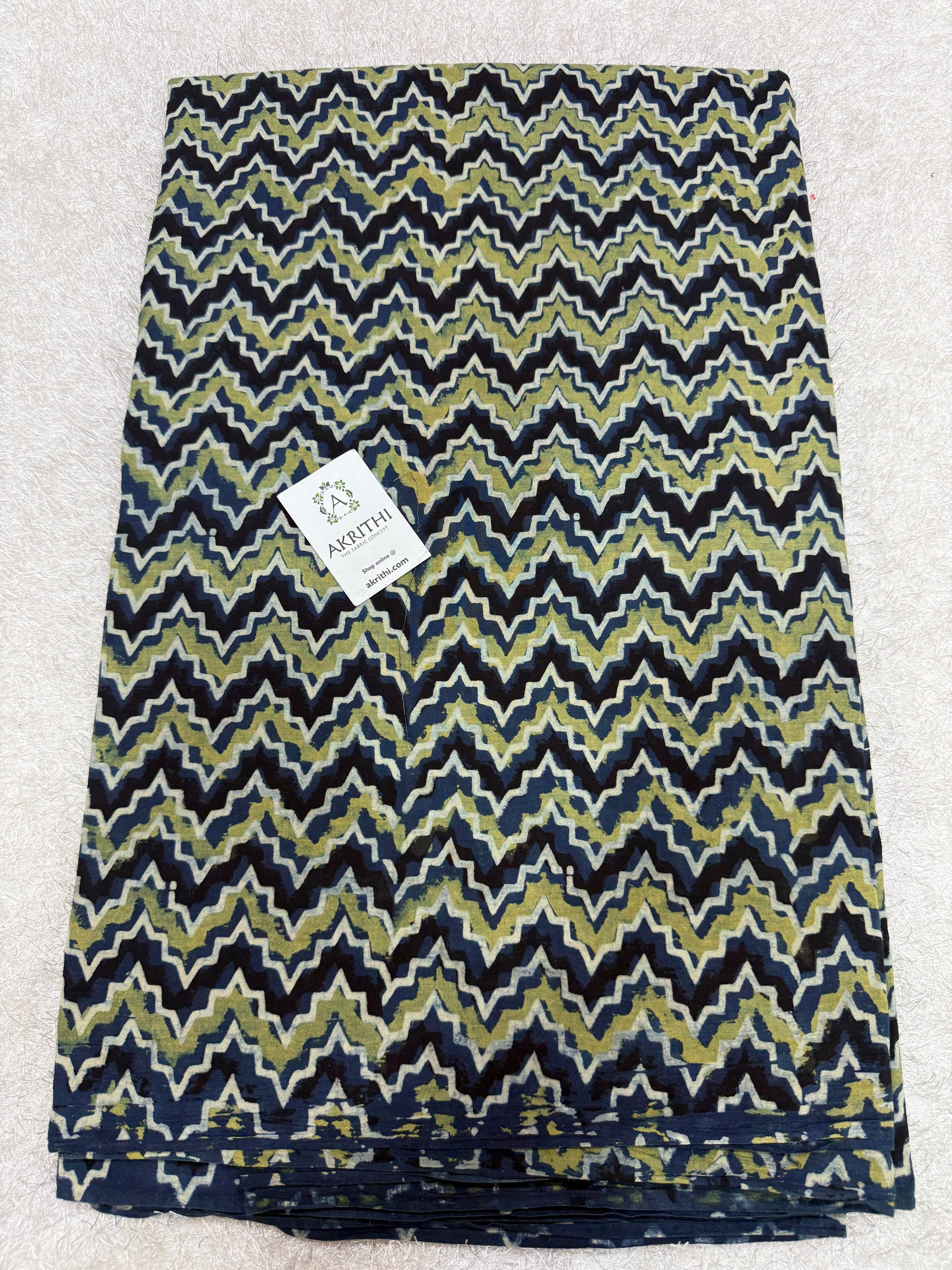 Ajrakh Hand block cotton fabric