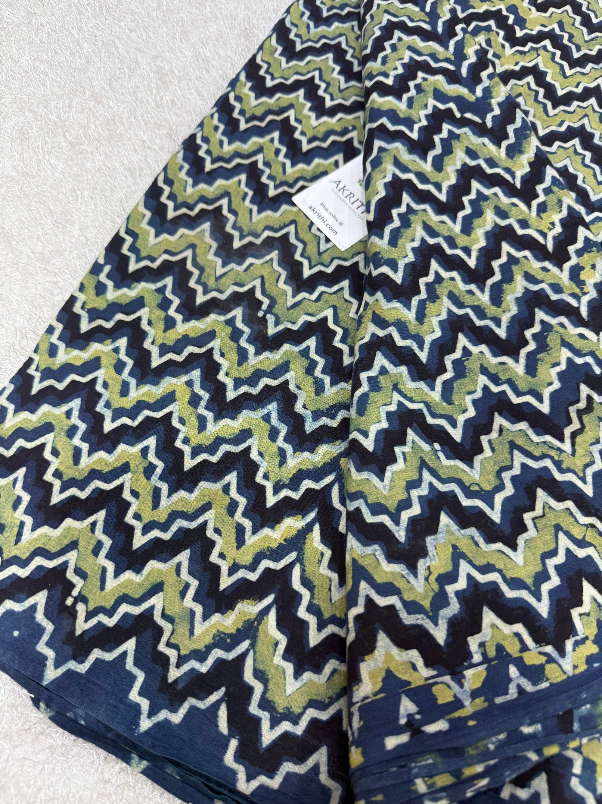 Ajrakh Hand block cotton fabric