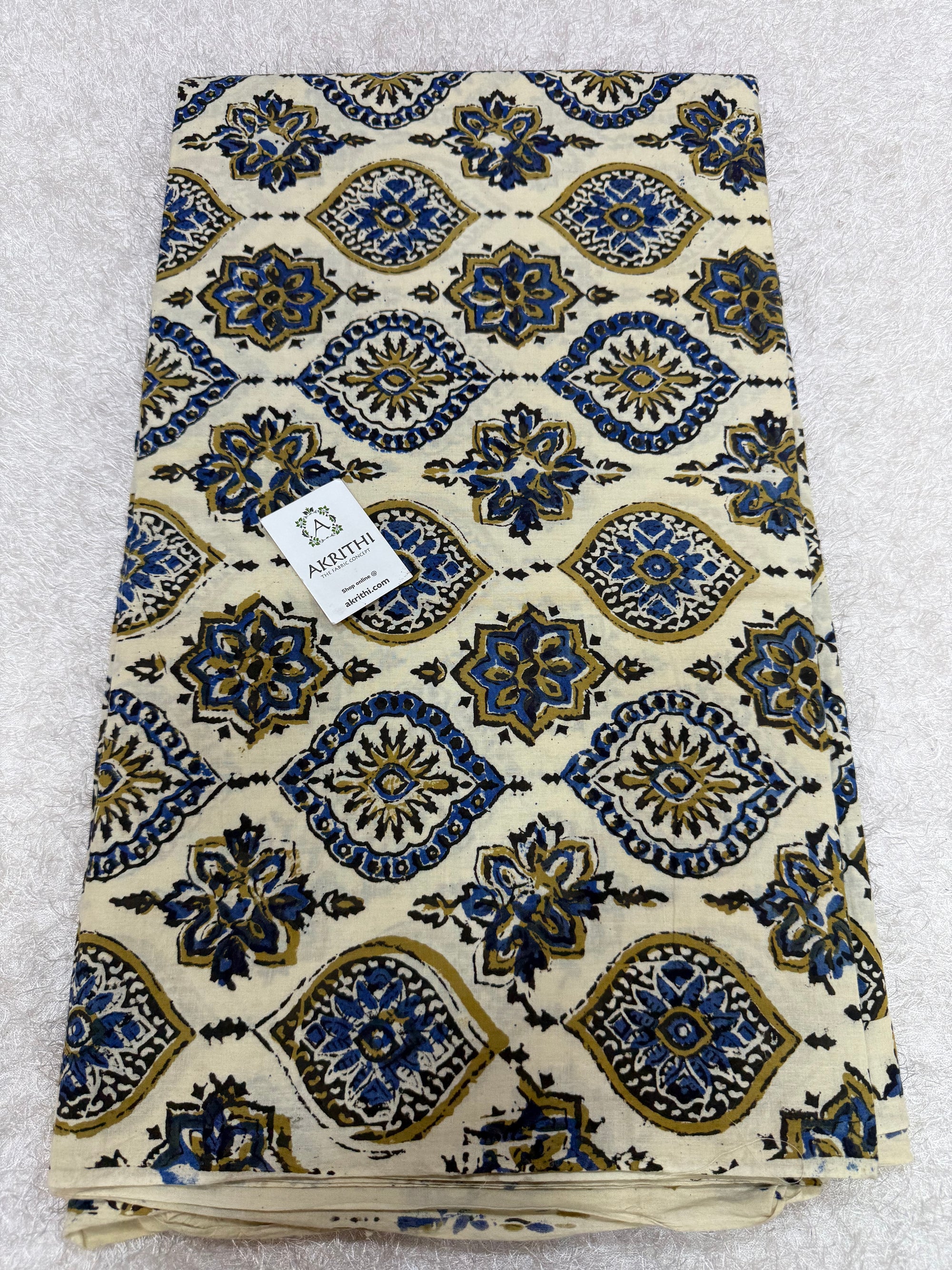 Ajrakh Hand block cotton fabric