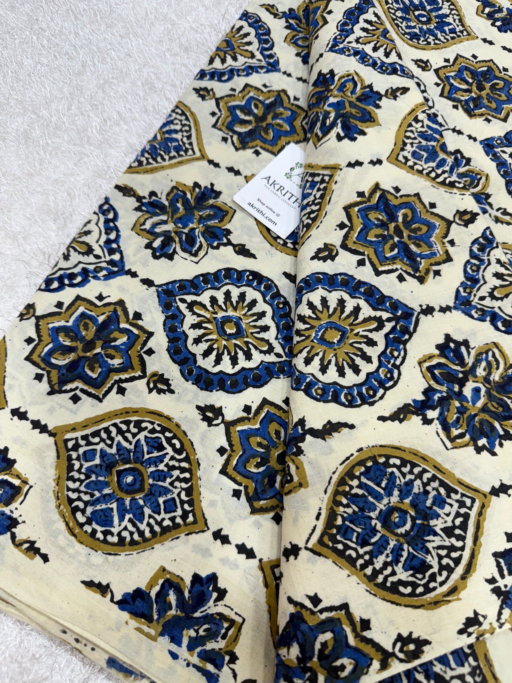 Ajrakh Hand block cotton fabric