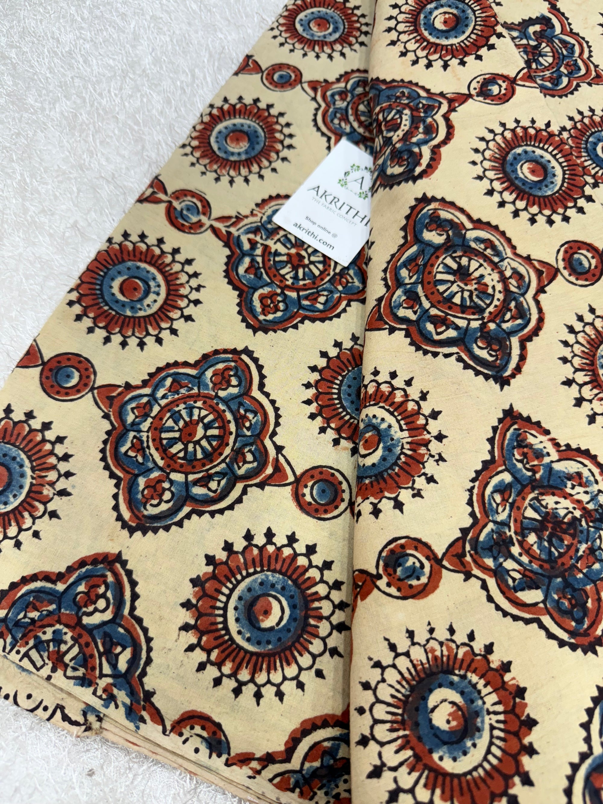 Ajrakh Hand block cotton fabric
