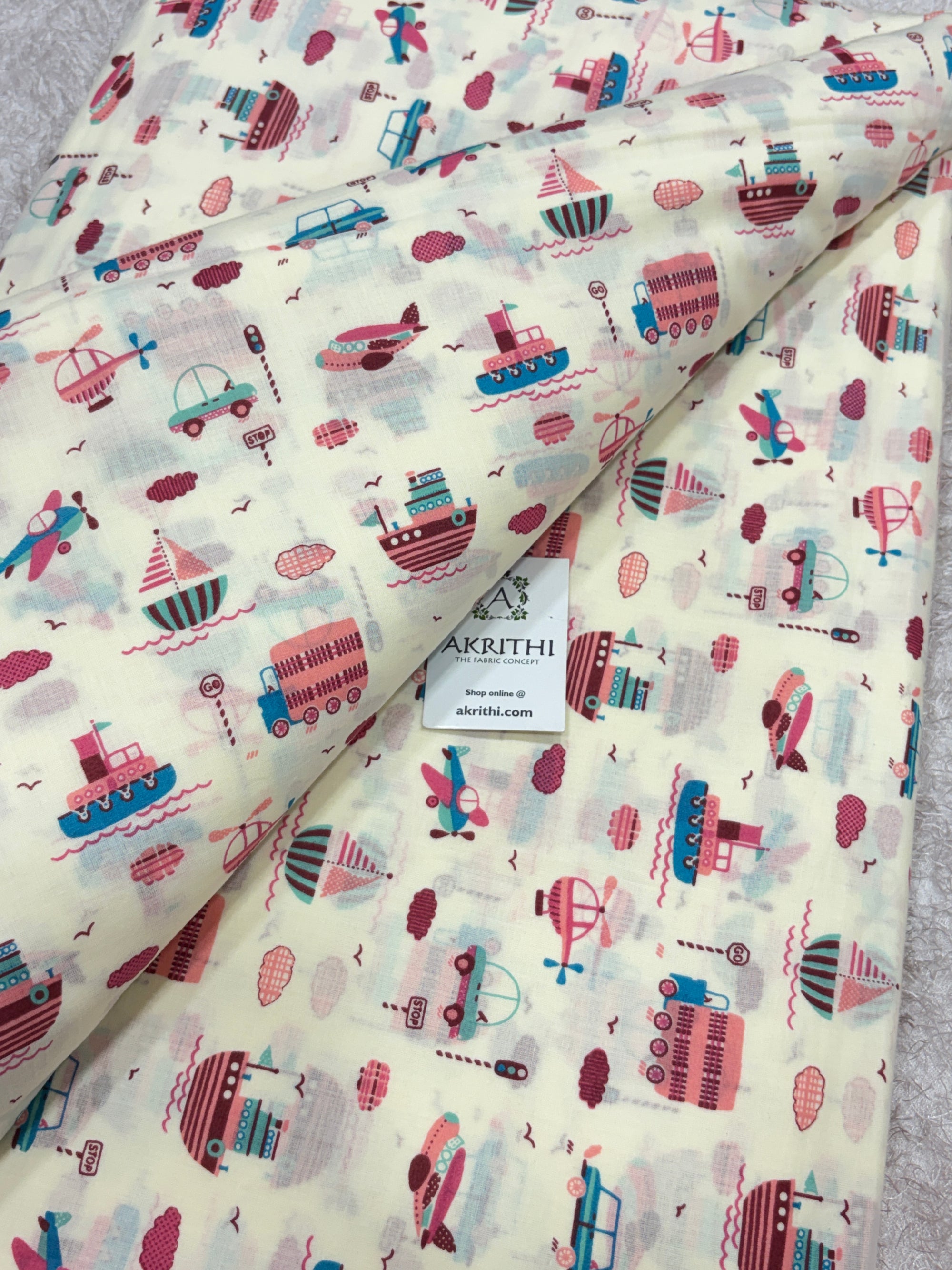 Kids Printed pure cotton fabric