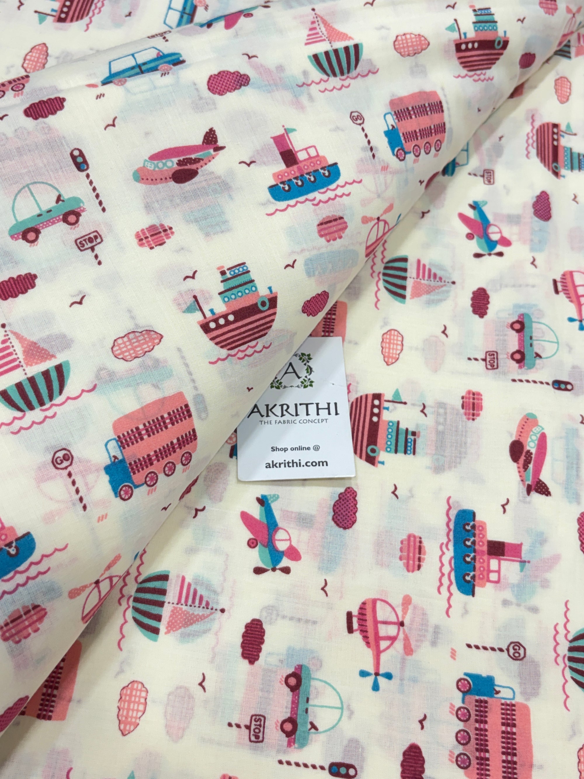 Kids Printed pure cotton fabric