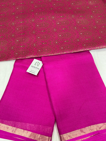 Pure Kota silk saree with banarasi blouse