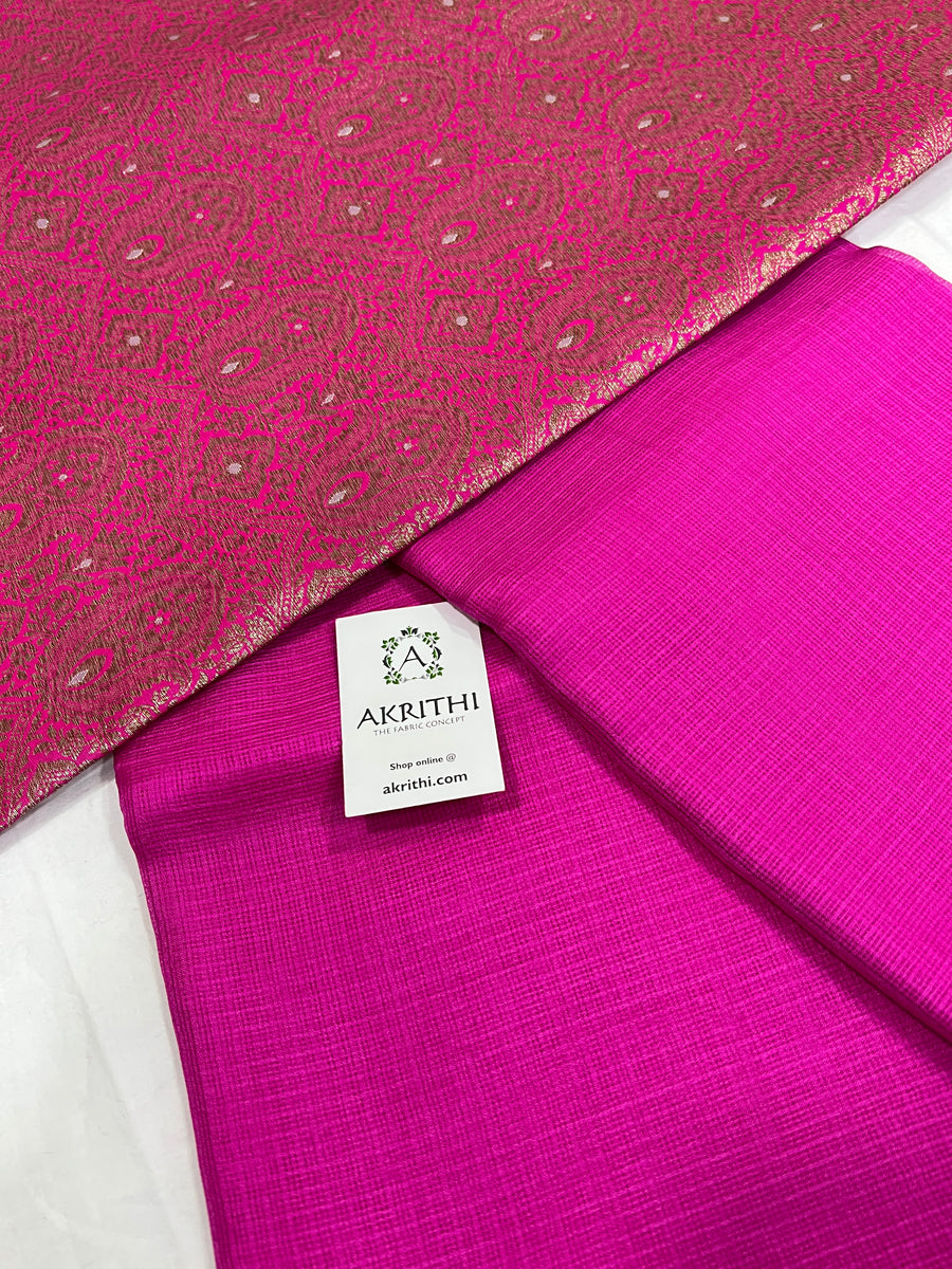 Pure Kota silk saree with banarasi blouse