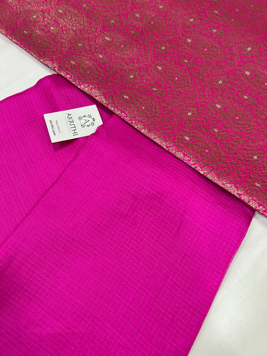 Pure Kota silk saree with banarasi blouse