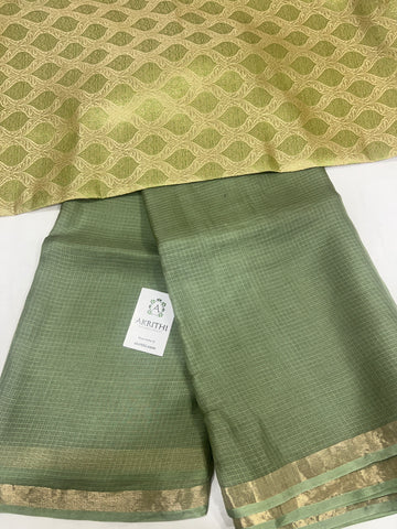 Pure Kota silk saree with banarasi blouse