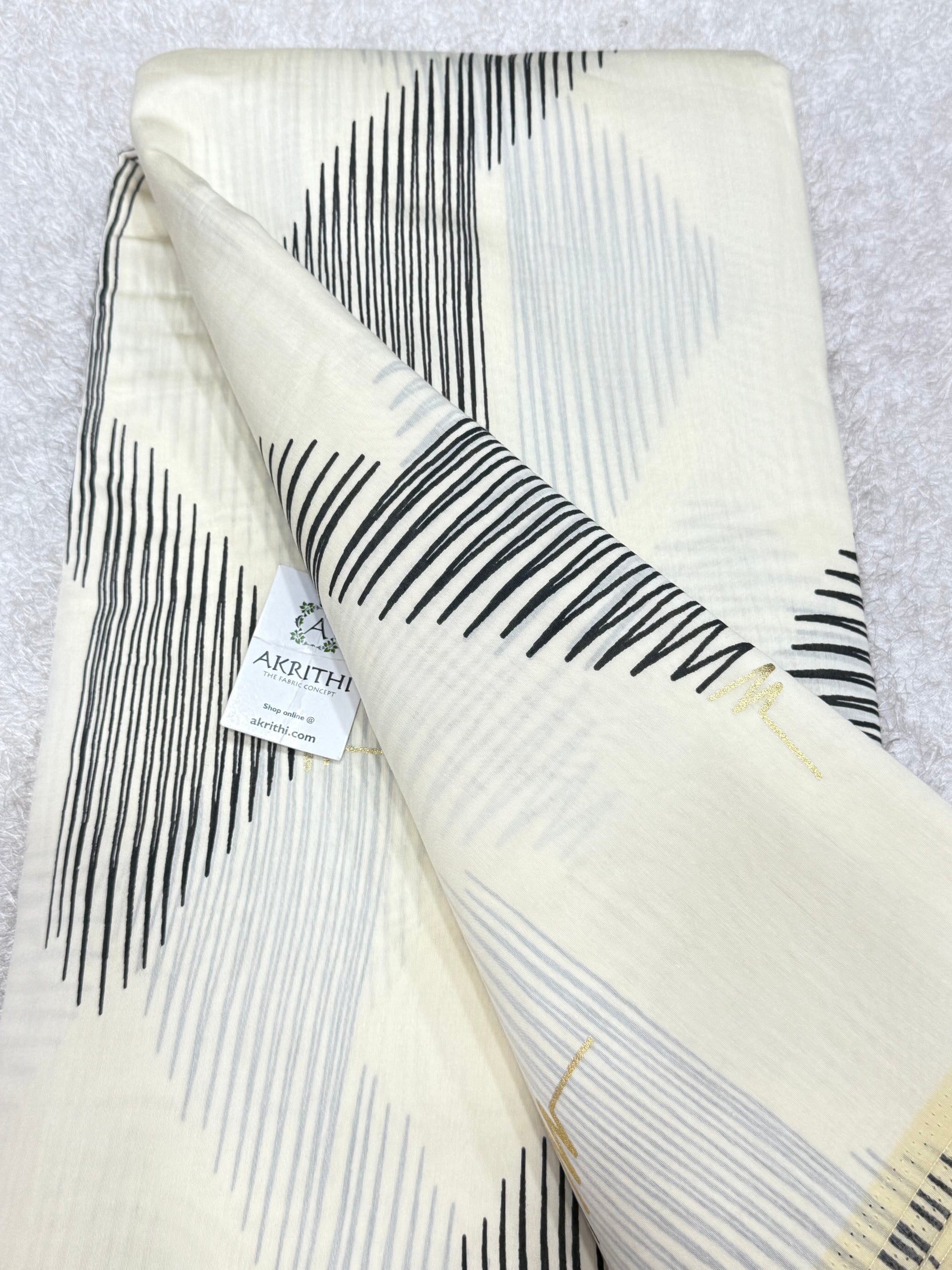 Printed viscose silk fabric