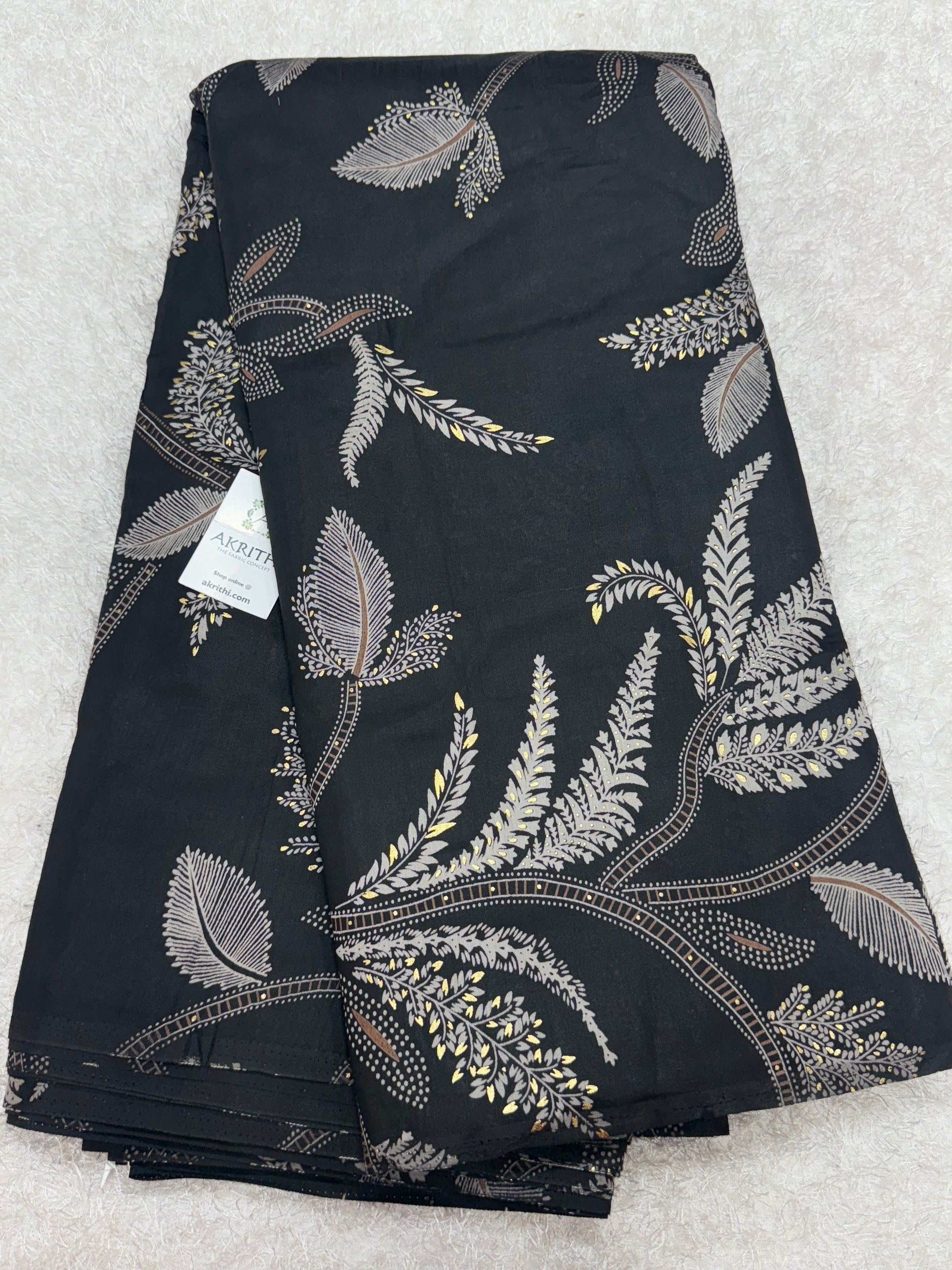 Printed viscose silk fabric