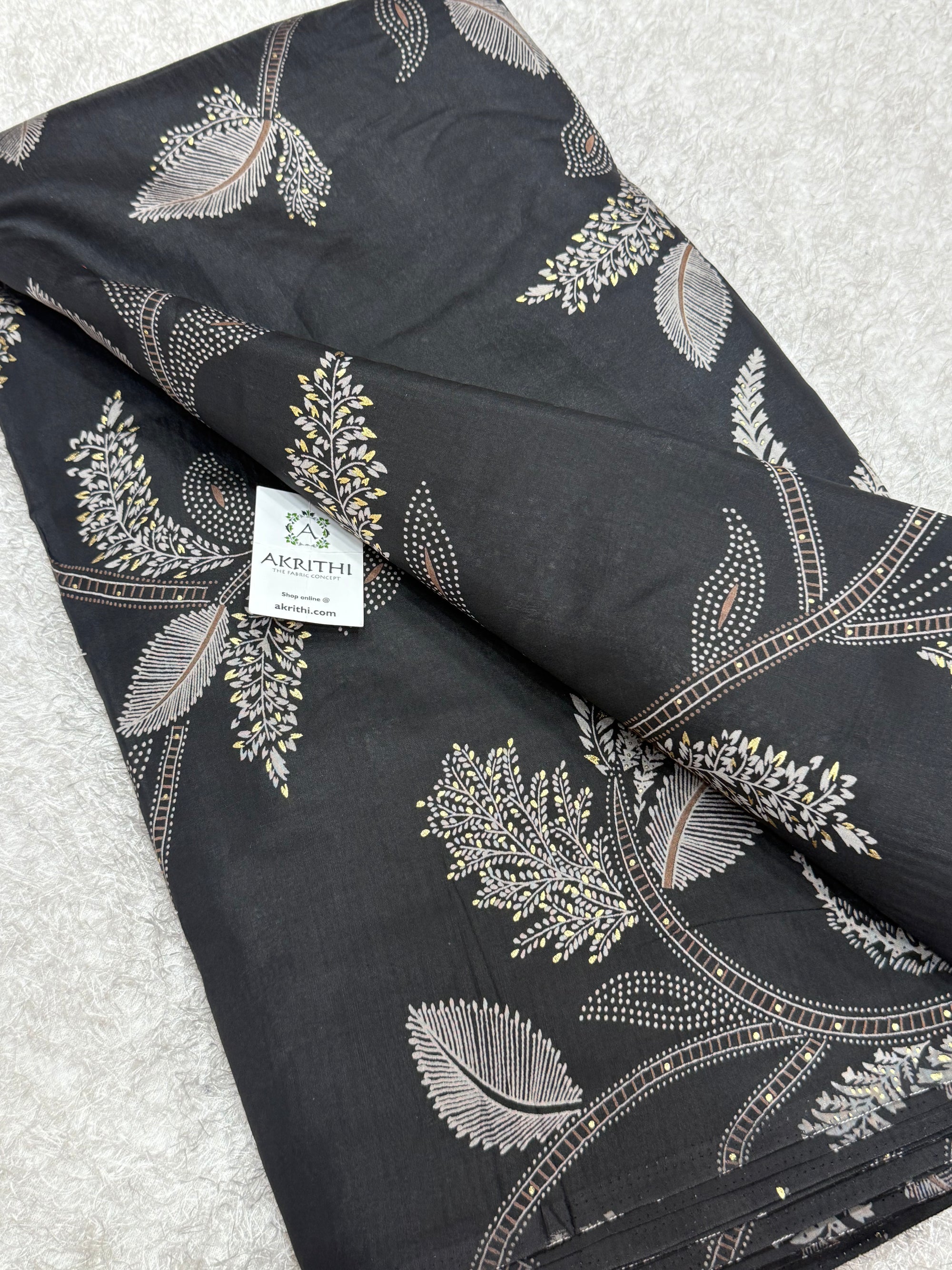 Printed viscose silk fabric