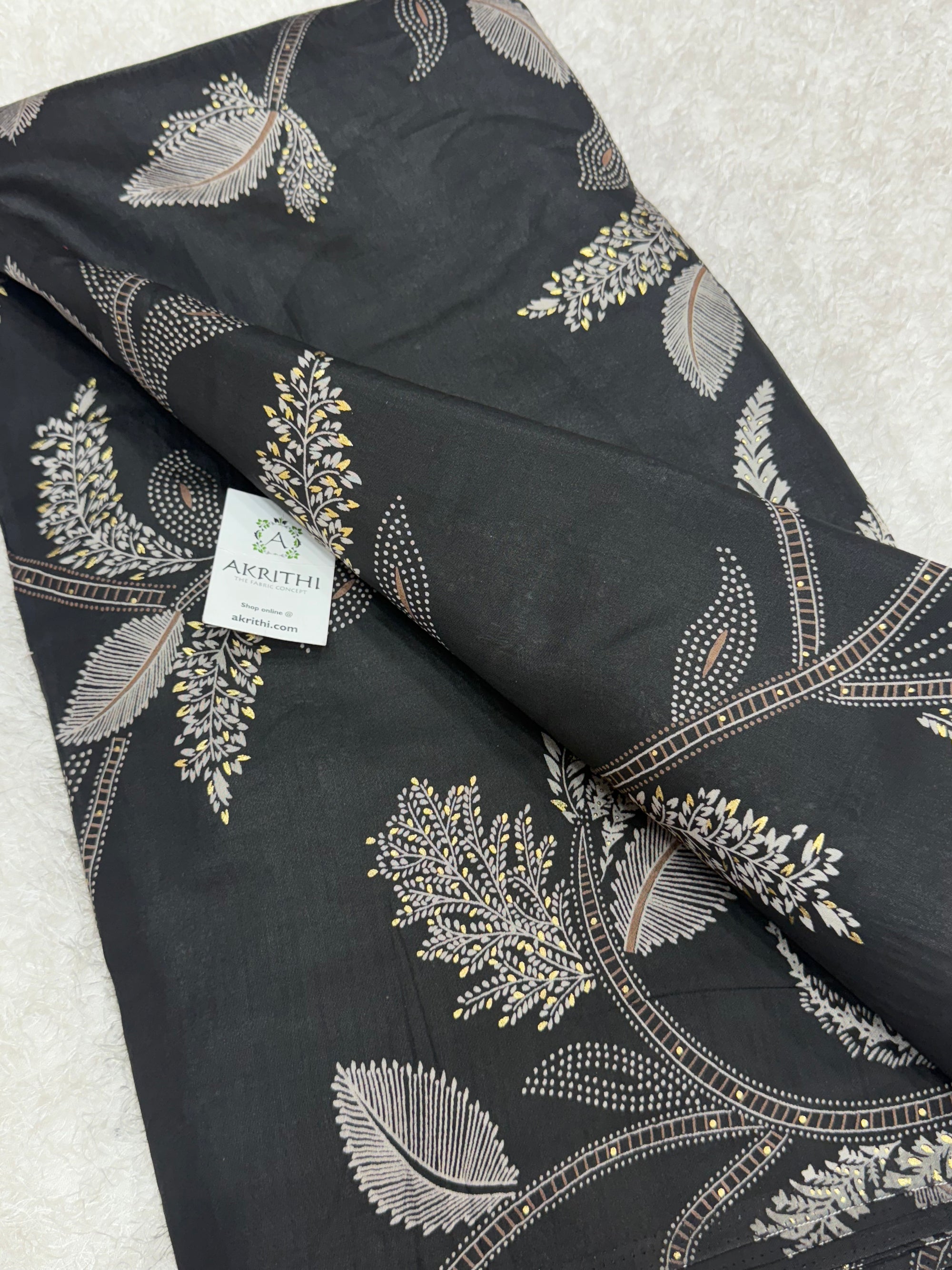 Printed viscose silk fabric