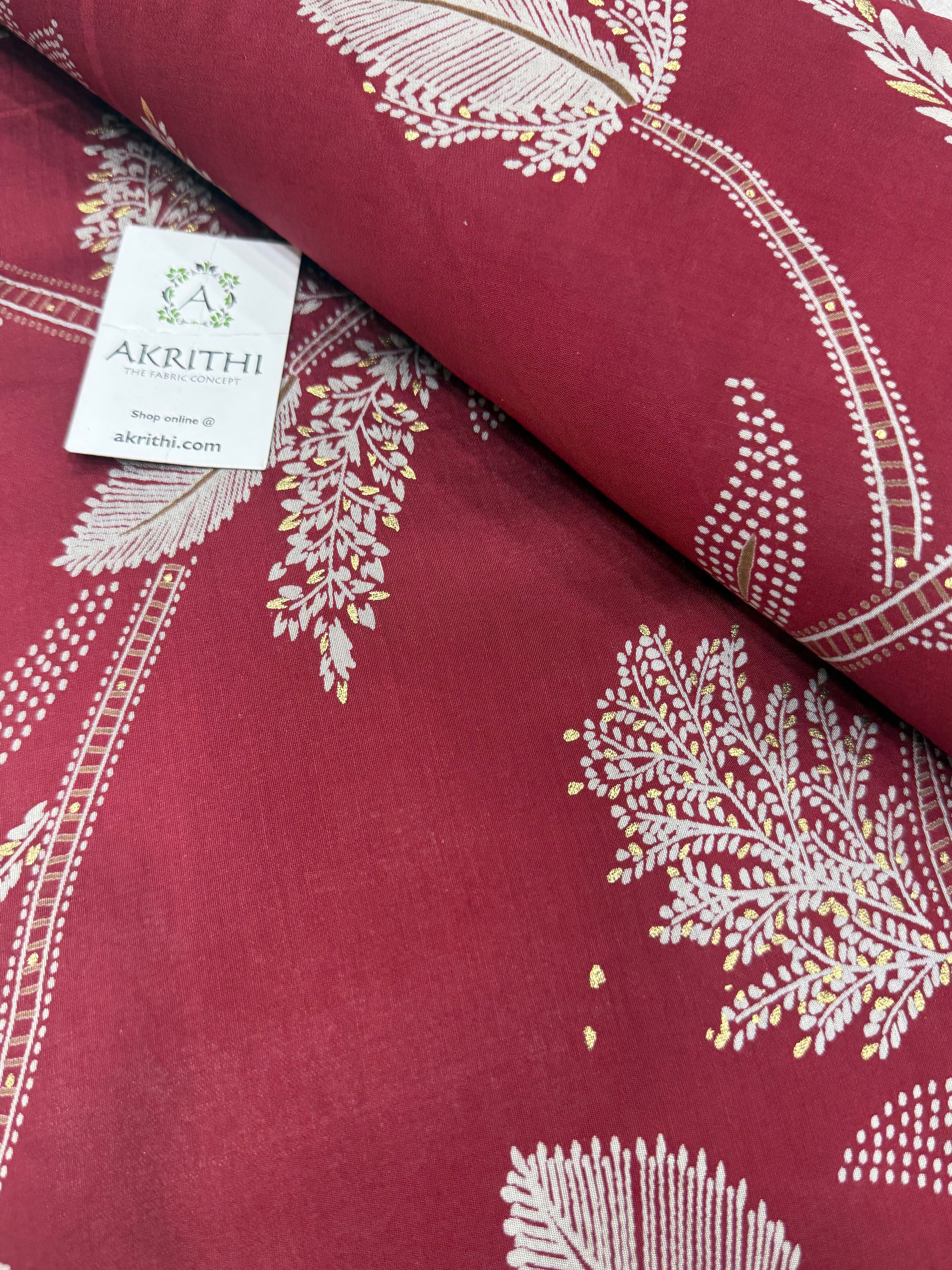 Printed viscose silk fabric