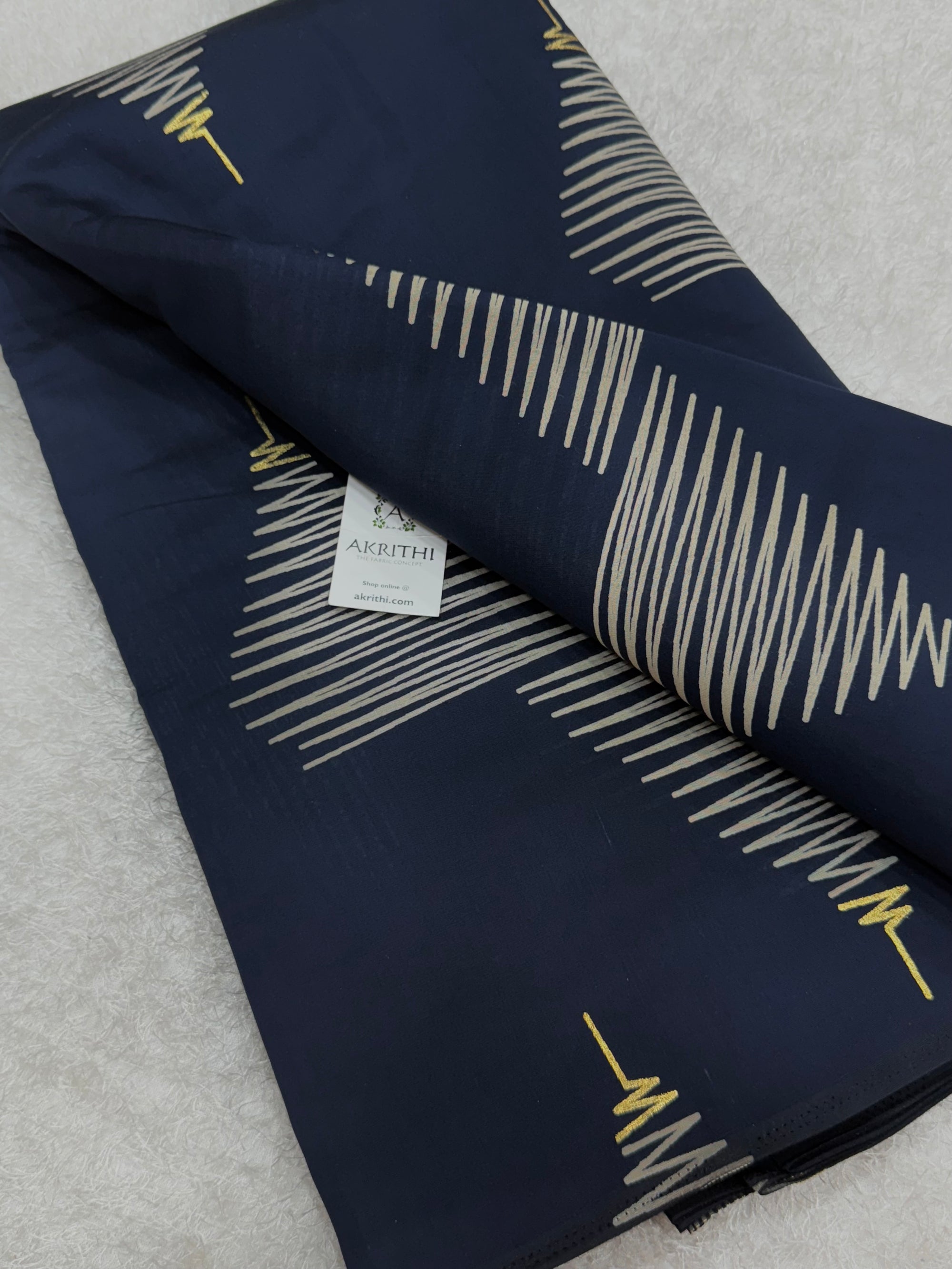 Printed viscose silk fabric