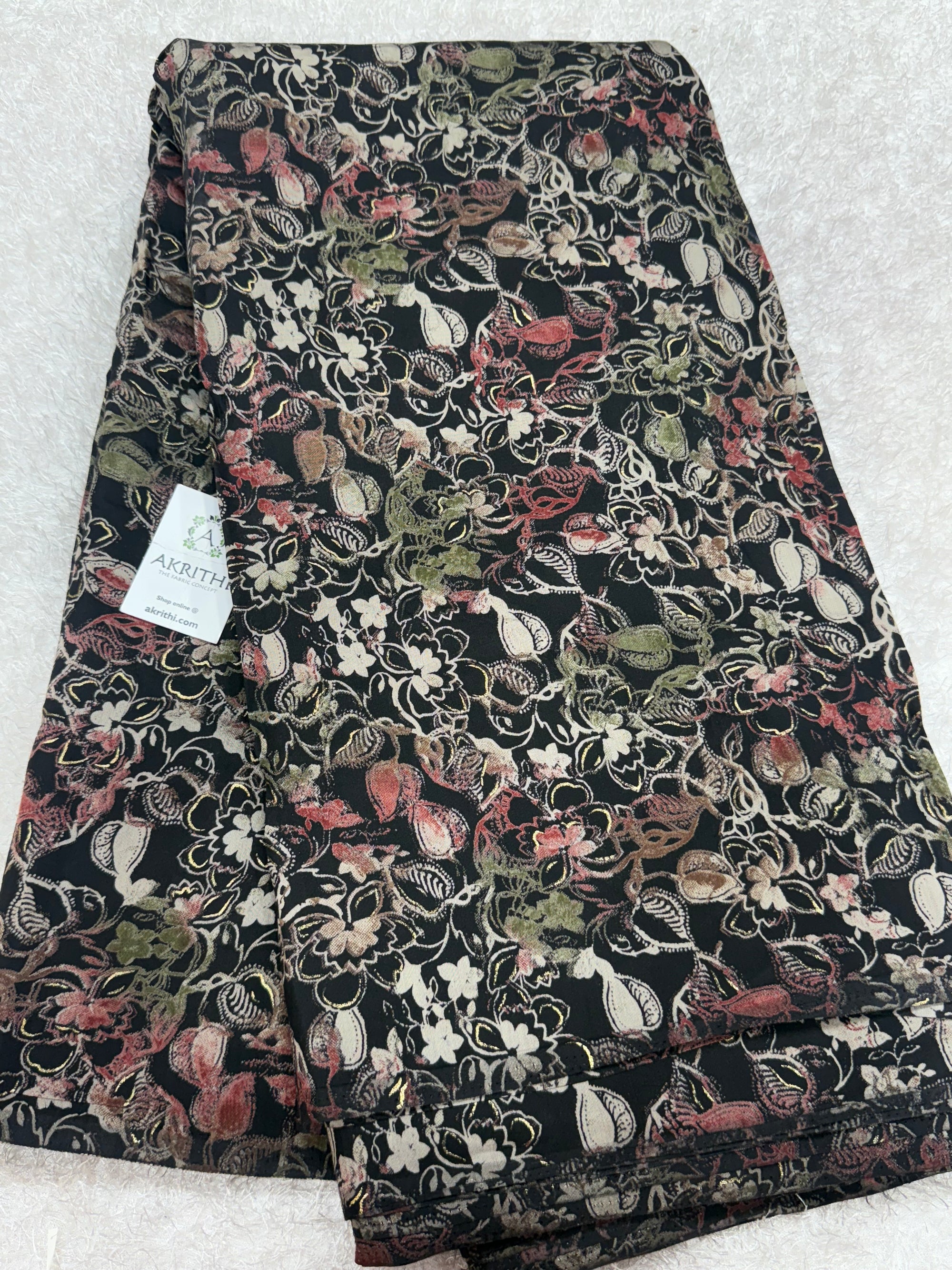 Printed viscose silk fabric