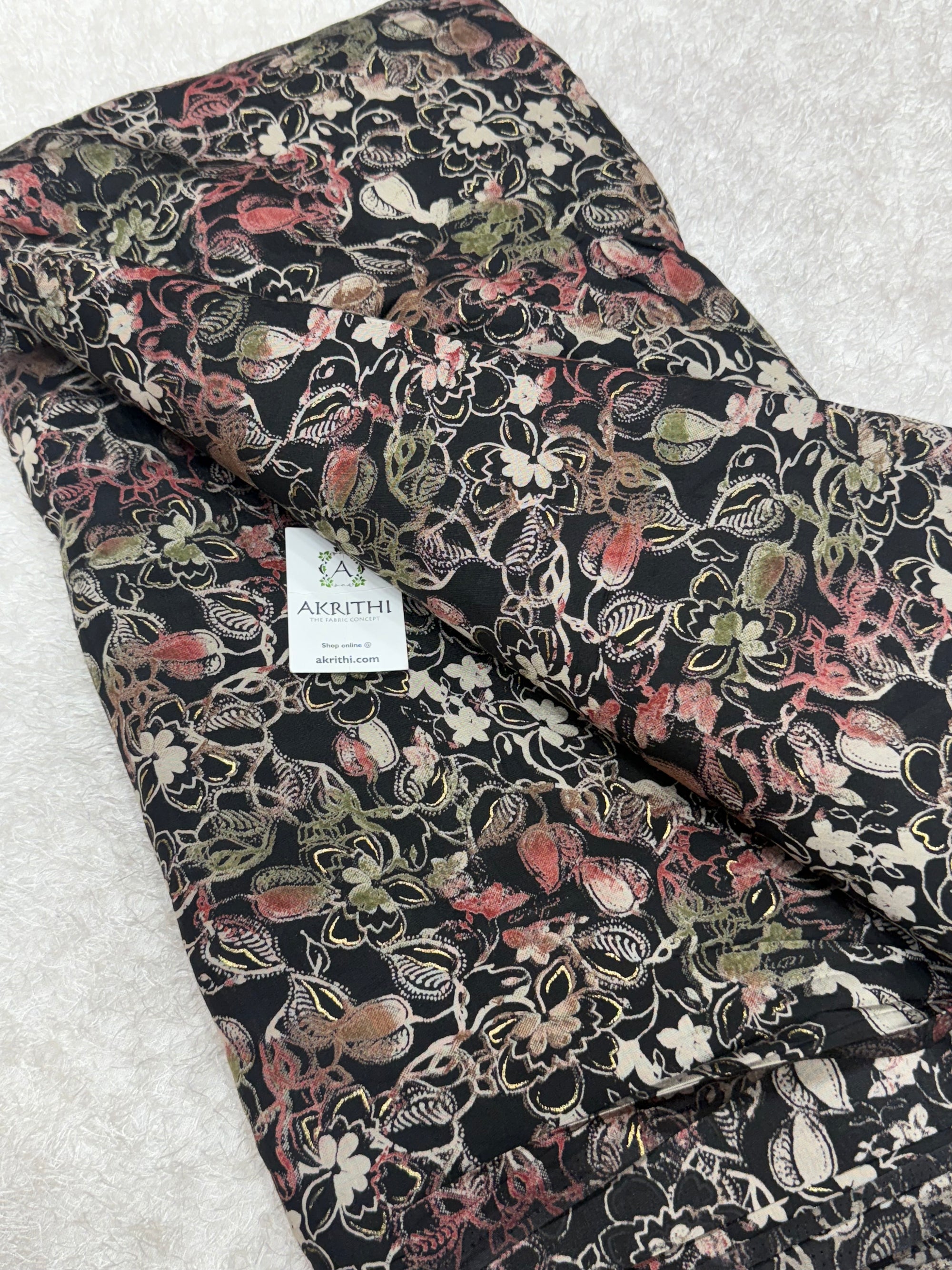 Printed viscose silk fabric