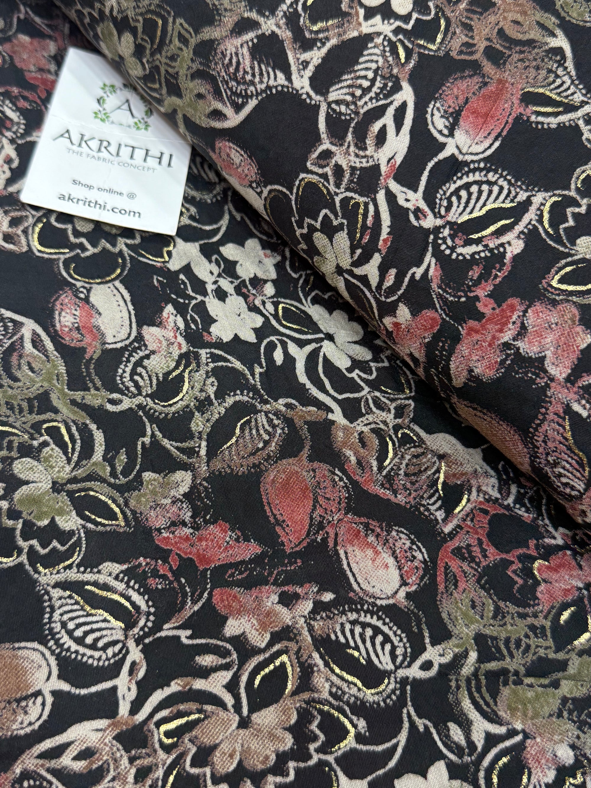 Printed viscose silk fabric