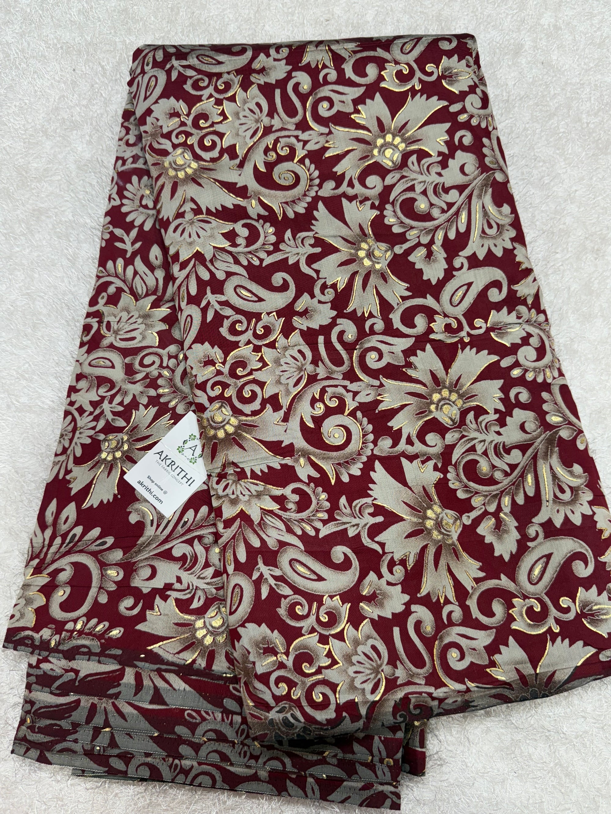 Printed viscose silk fabric