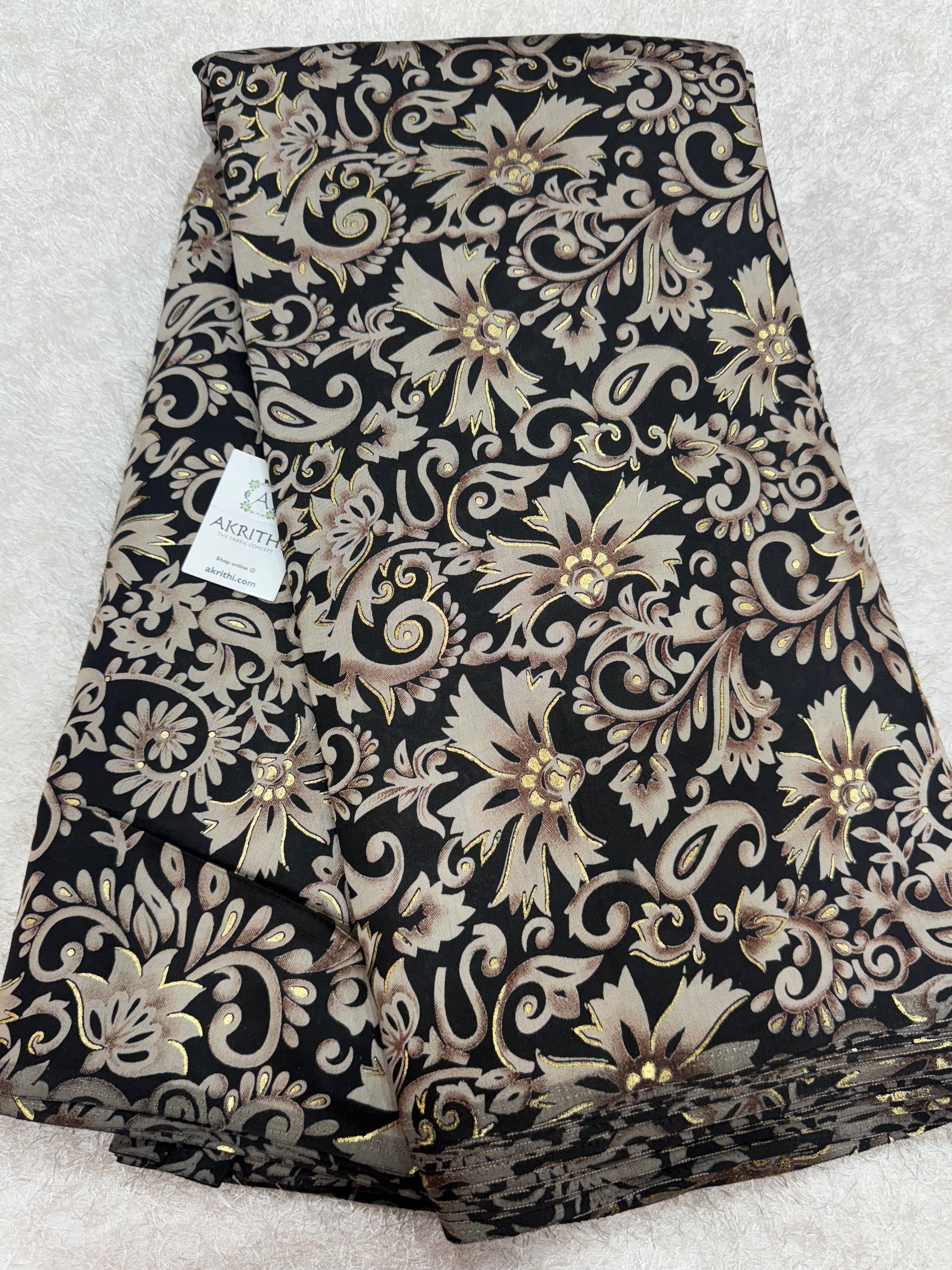 Printed viscose silk fabric