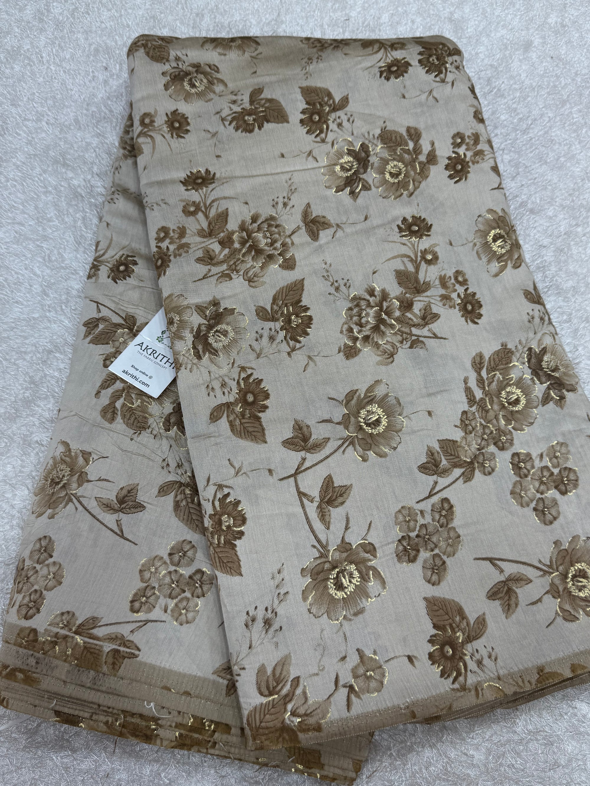 Printed viscose silk fabric