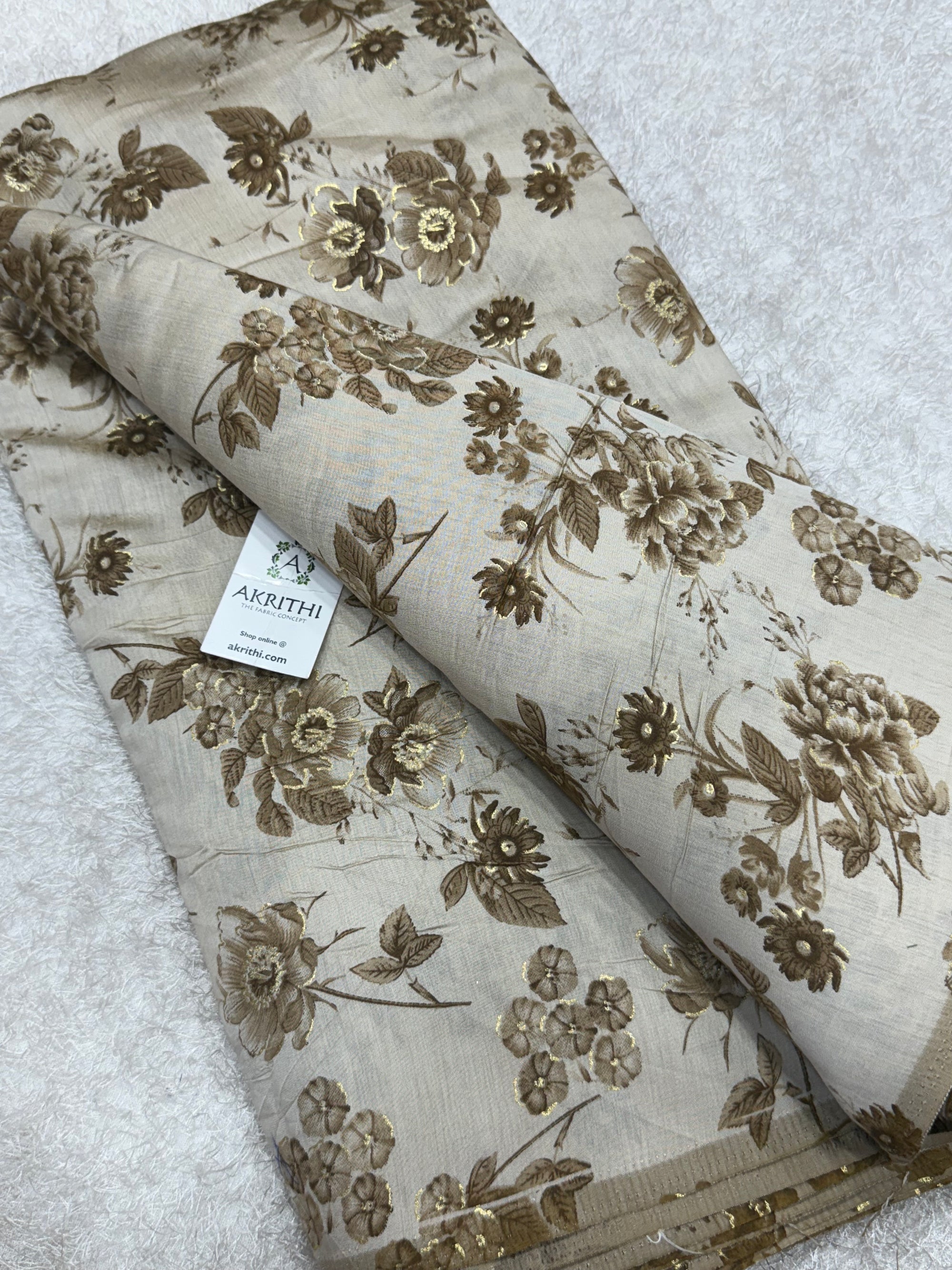 Printed viscose silk fabric