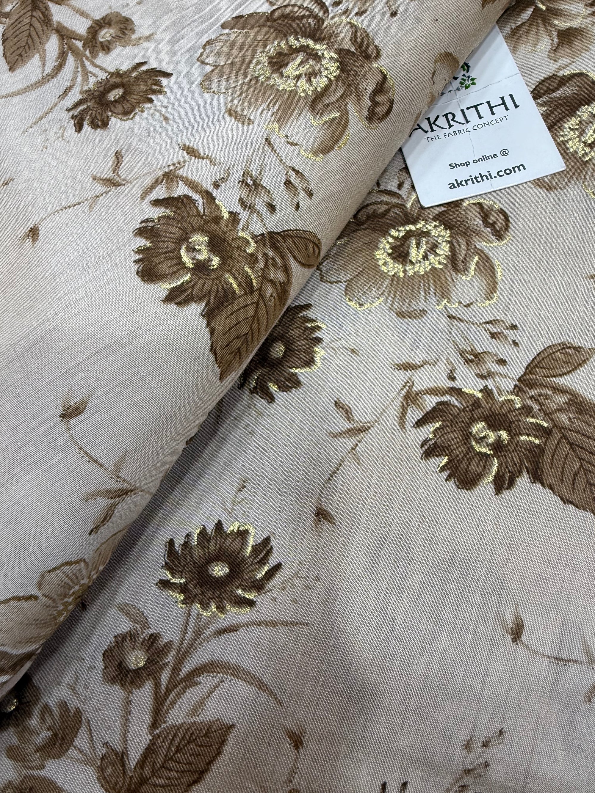 Printed viscose silk fabric