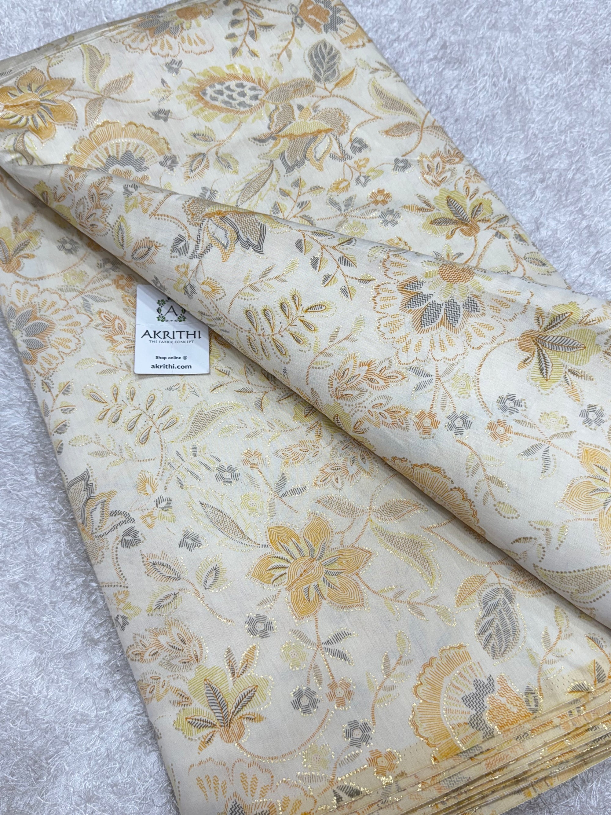 Printed viscose silk fabric