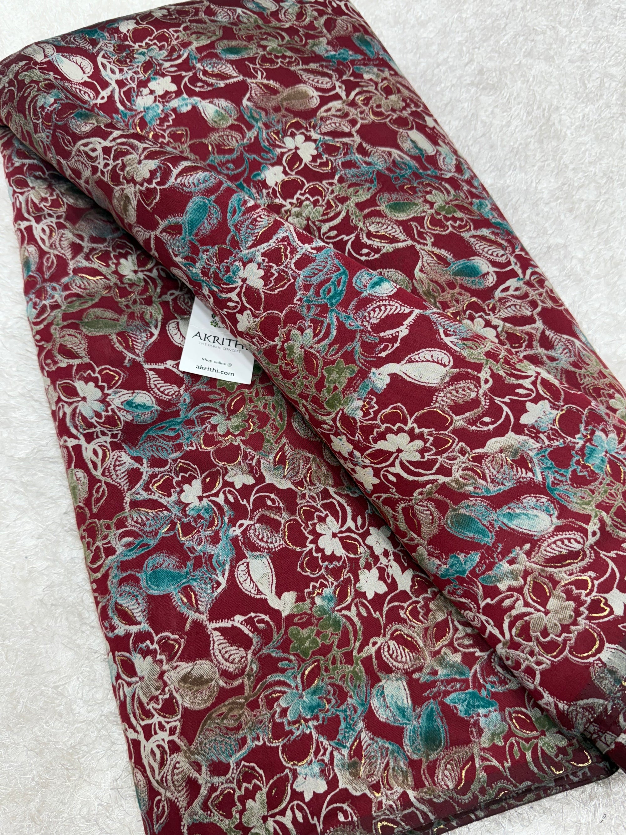 Printed viscose silk fabric