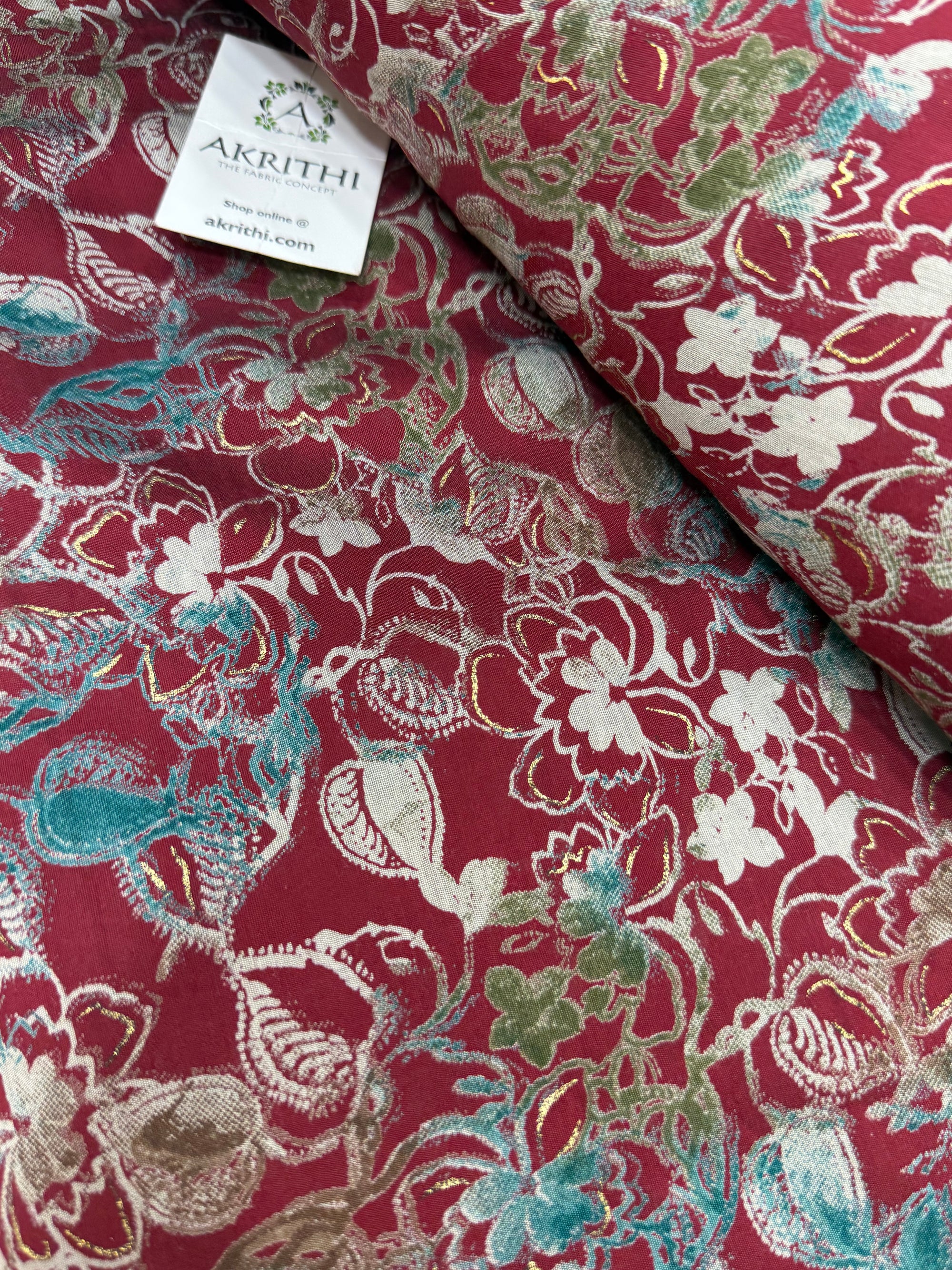 Printed viscose silk fabric