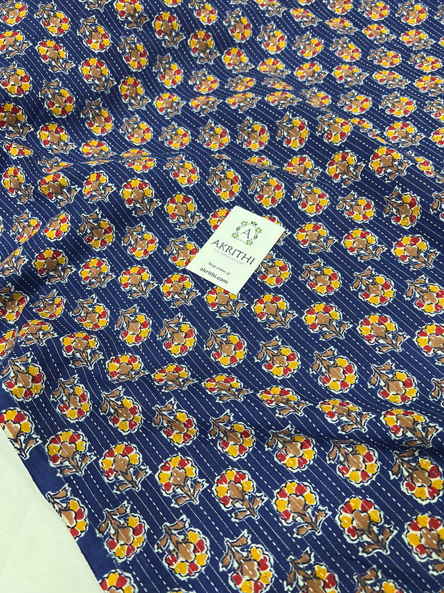 Kantha Printed pure cotton fabric