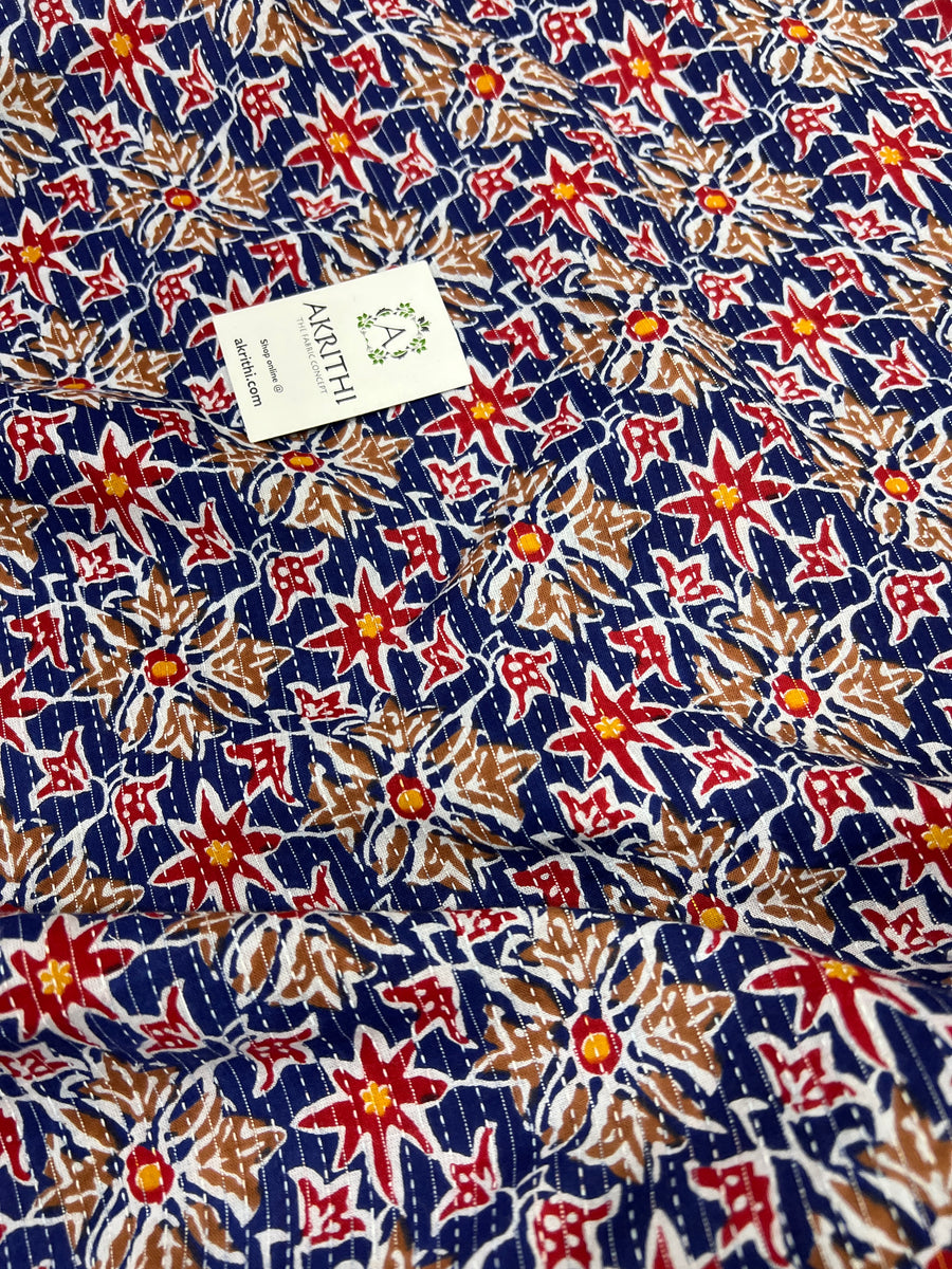 Kantha Printed pure cotton fabric