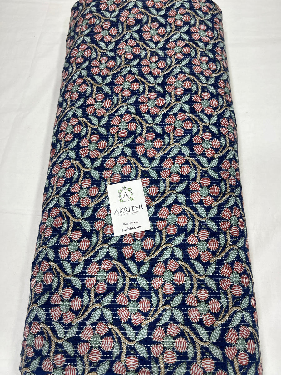 Kantha Printed pure cotton fabric