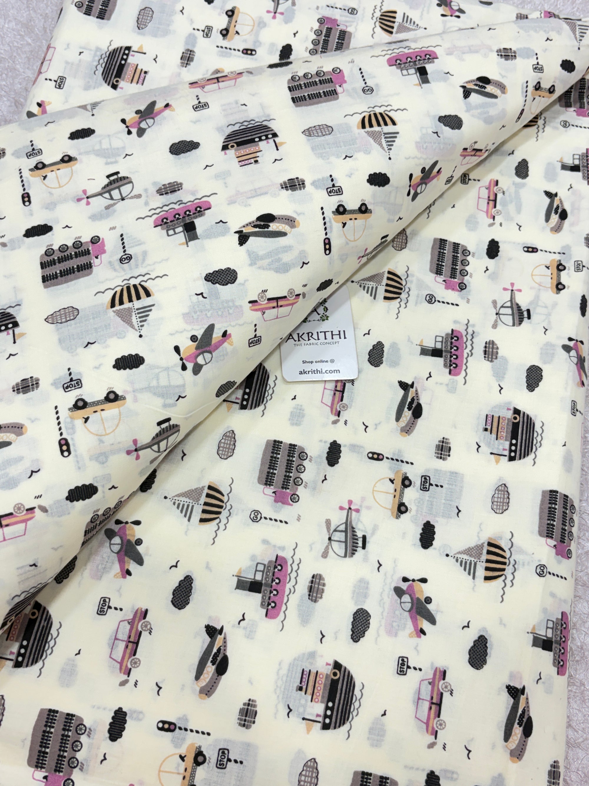Kids Printed pure cotton fabric