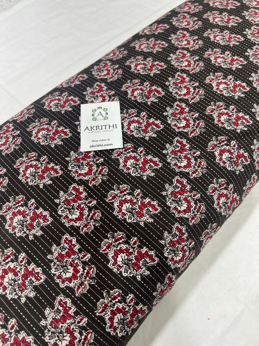 Kantha Printed pure cotton fabric