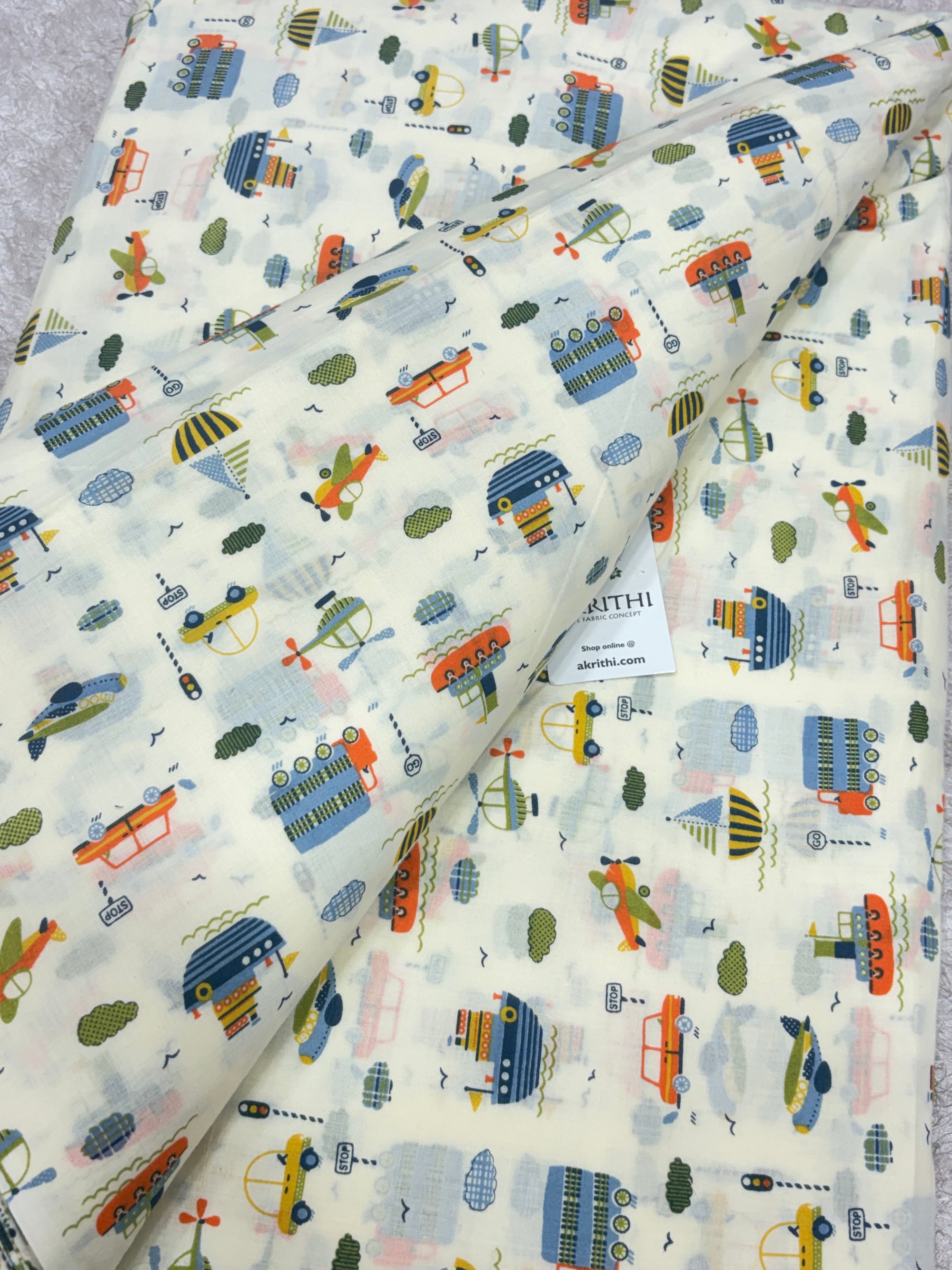 Kids Printed pure cotton fabric