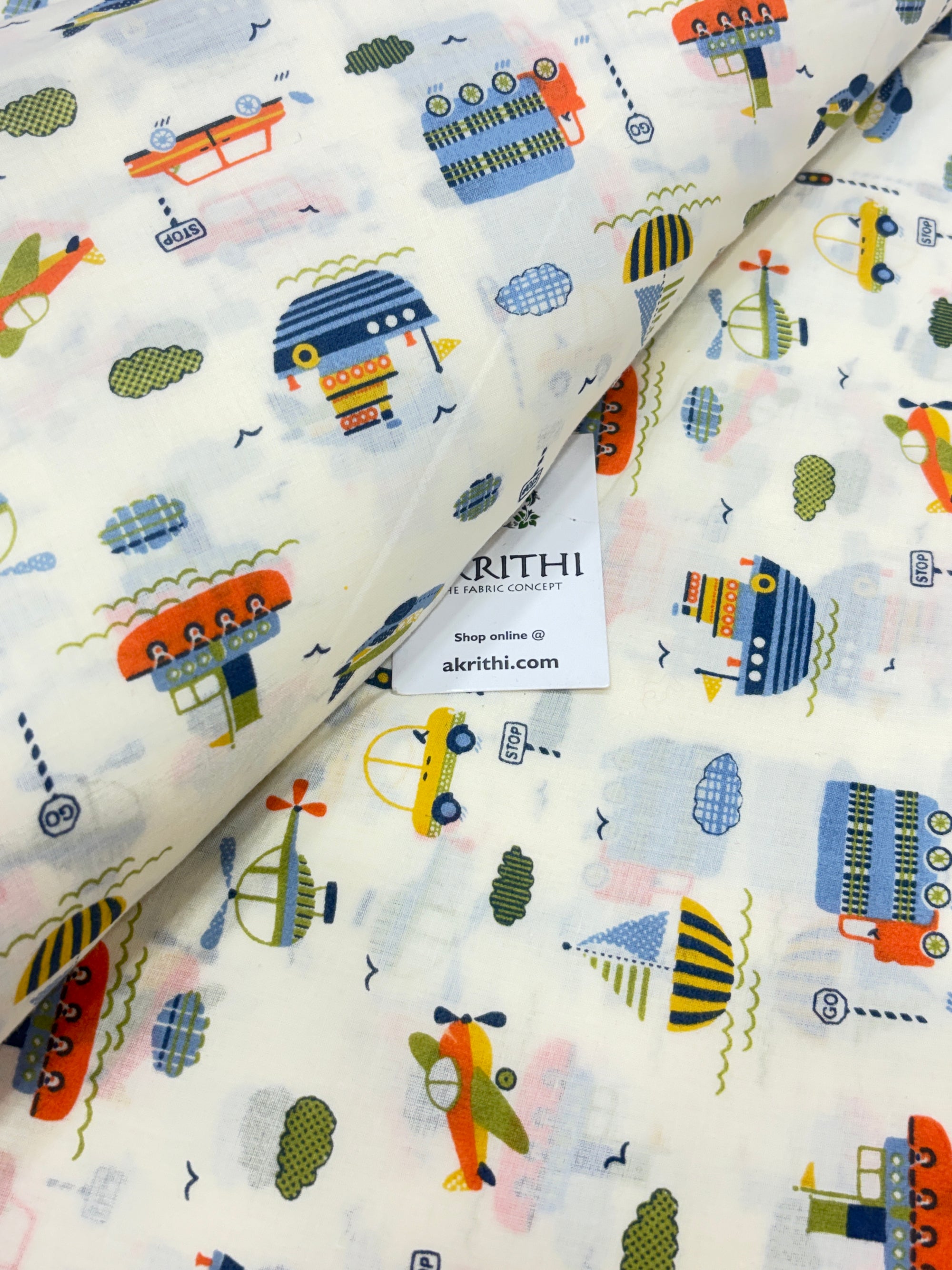 Kids Printed pure cotton fabric