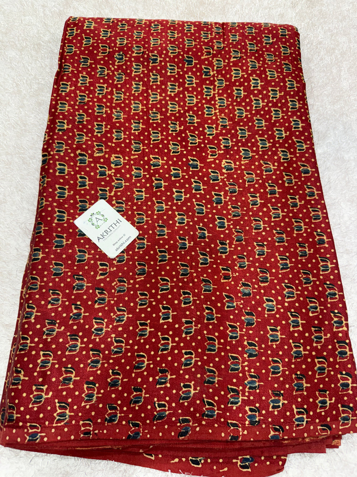 Ajrakh pure mashru silk fabric