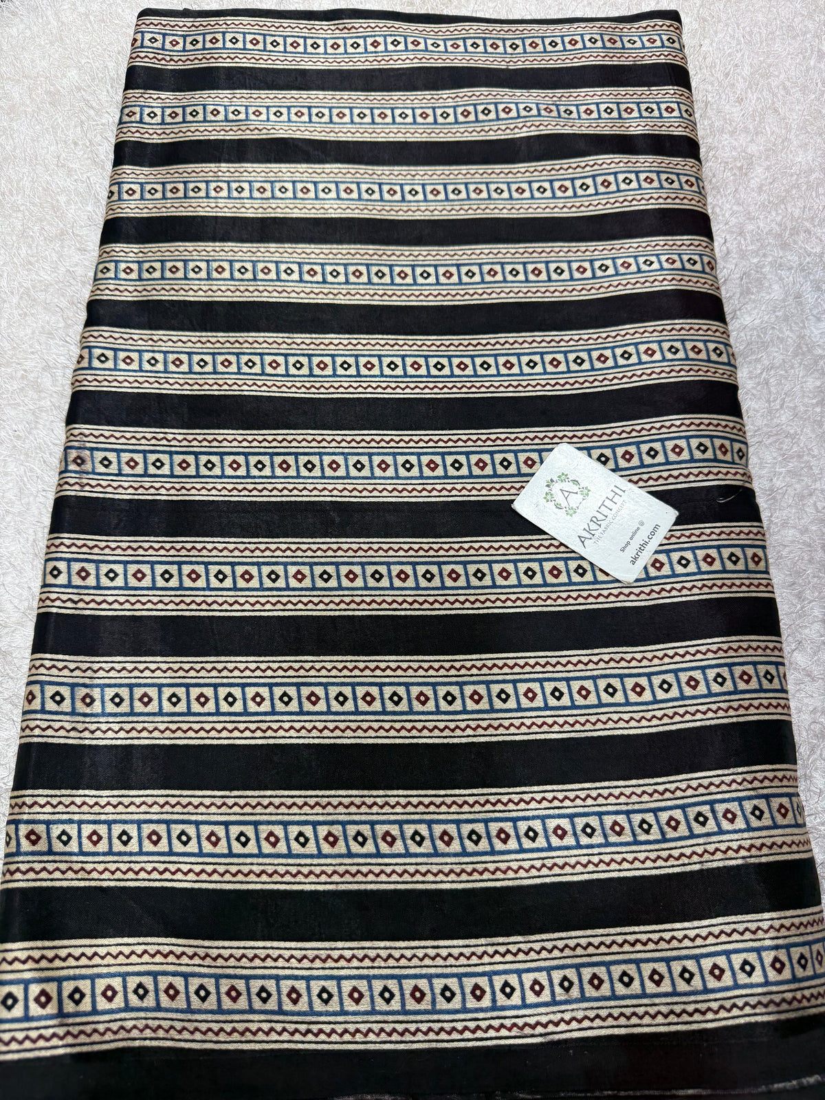 Ajrakh pure mashru silk fabric